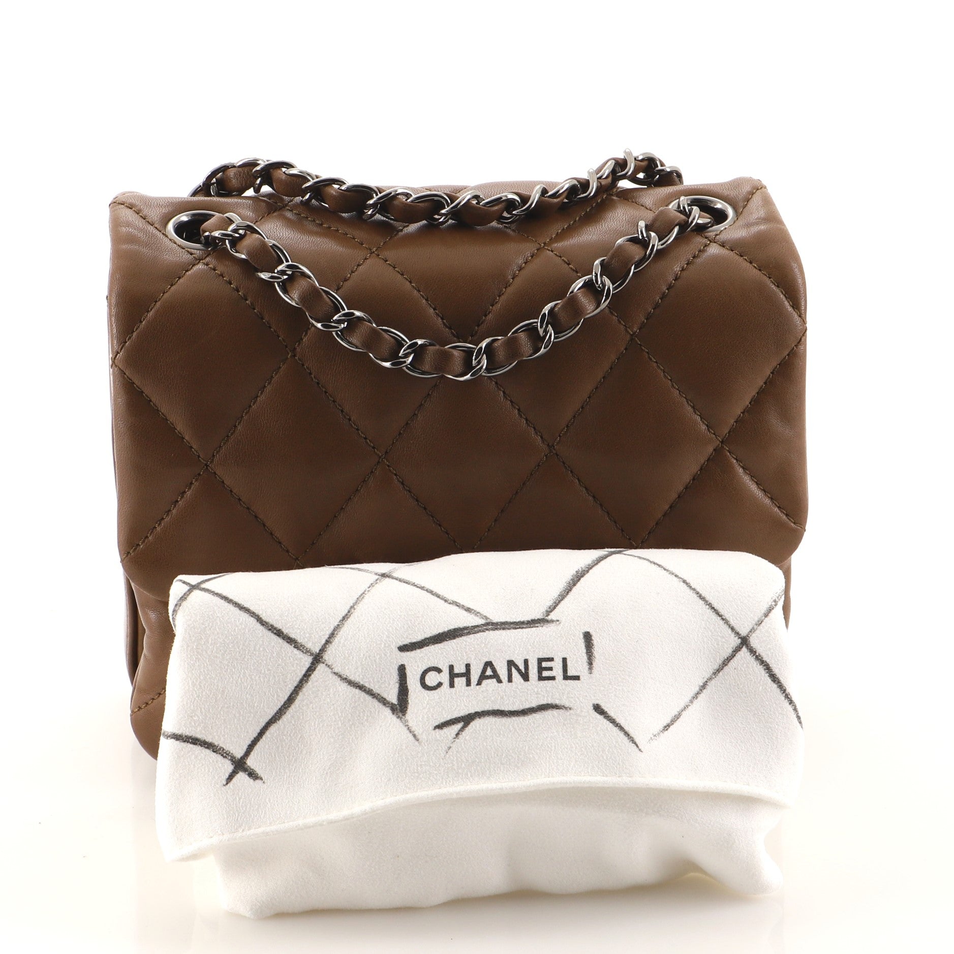 3 Flap Bag Quilted Lambskin Mini