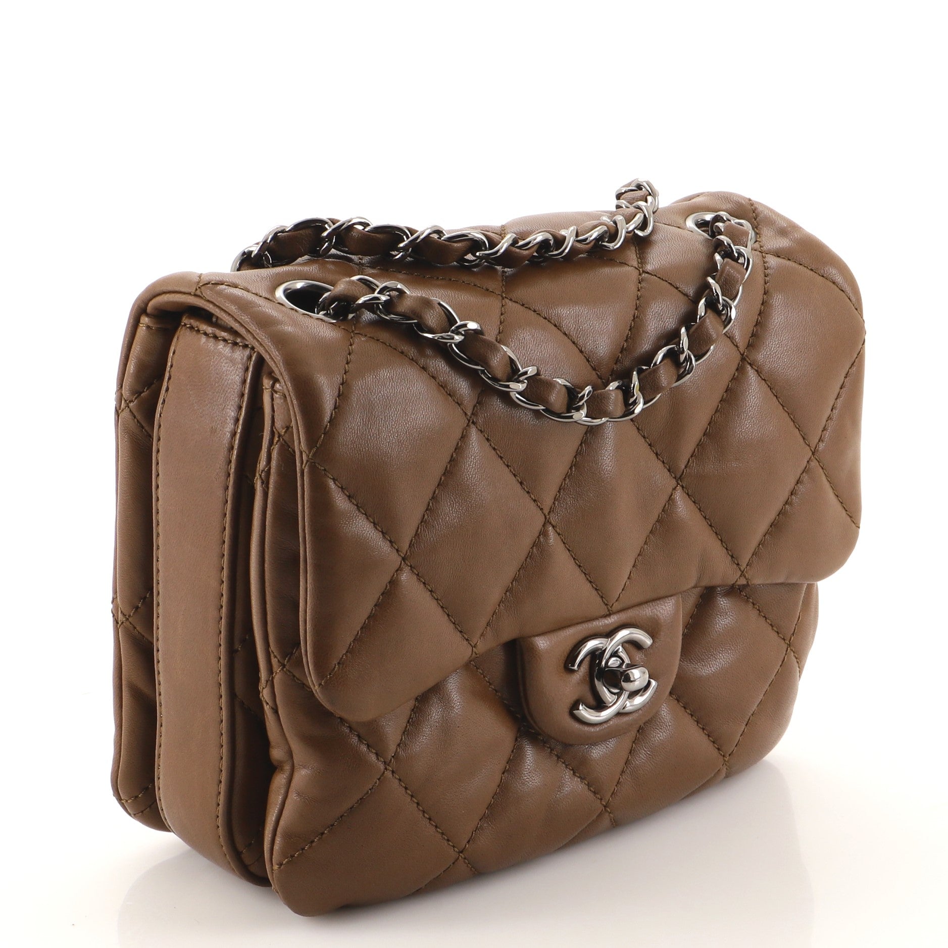 3 Flap Bag Quilted Lambskin Mini