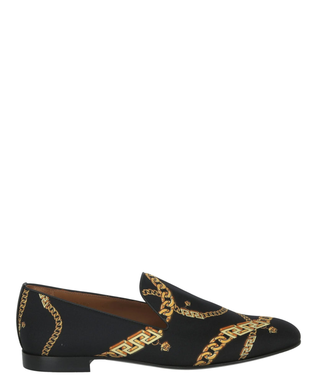 Men's Versace La Greca Chain-Print Loafers