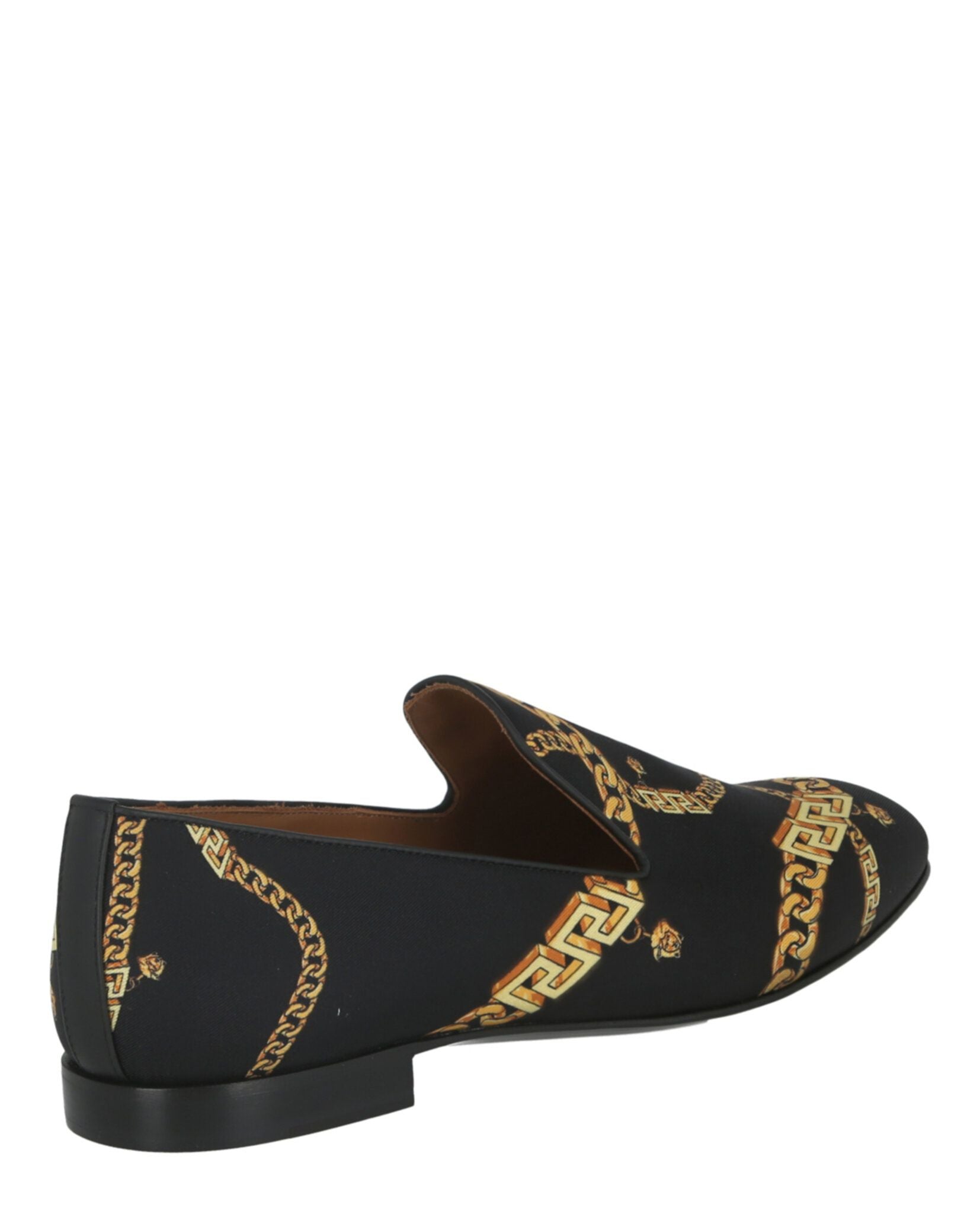 Men's Versace La Greca Chain-Print Loafers
