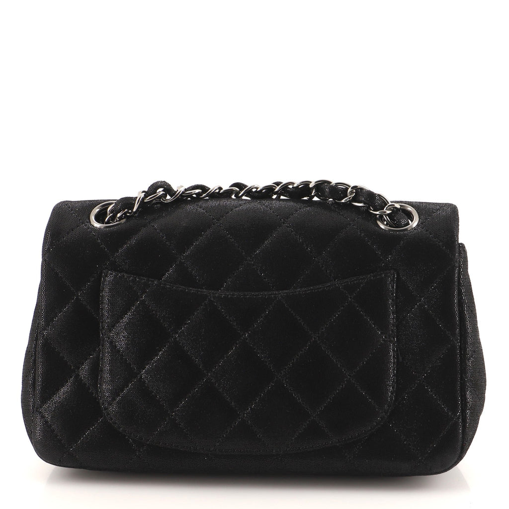 Crystal CC Chain Flap Bag Quilted Iridescent Goatskin Mini