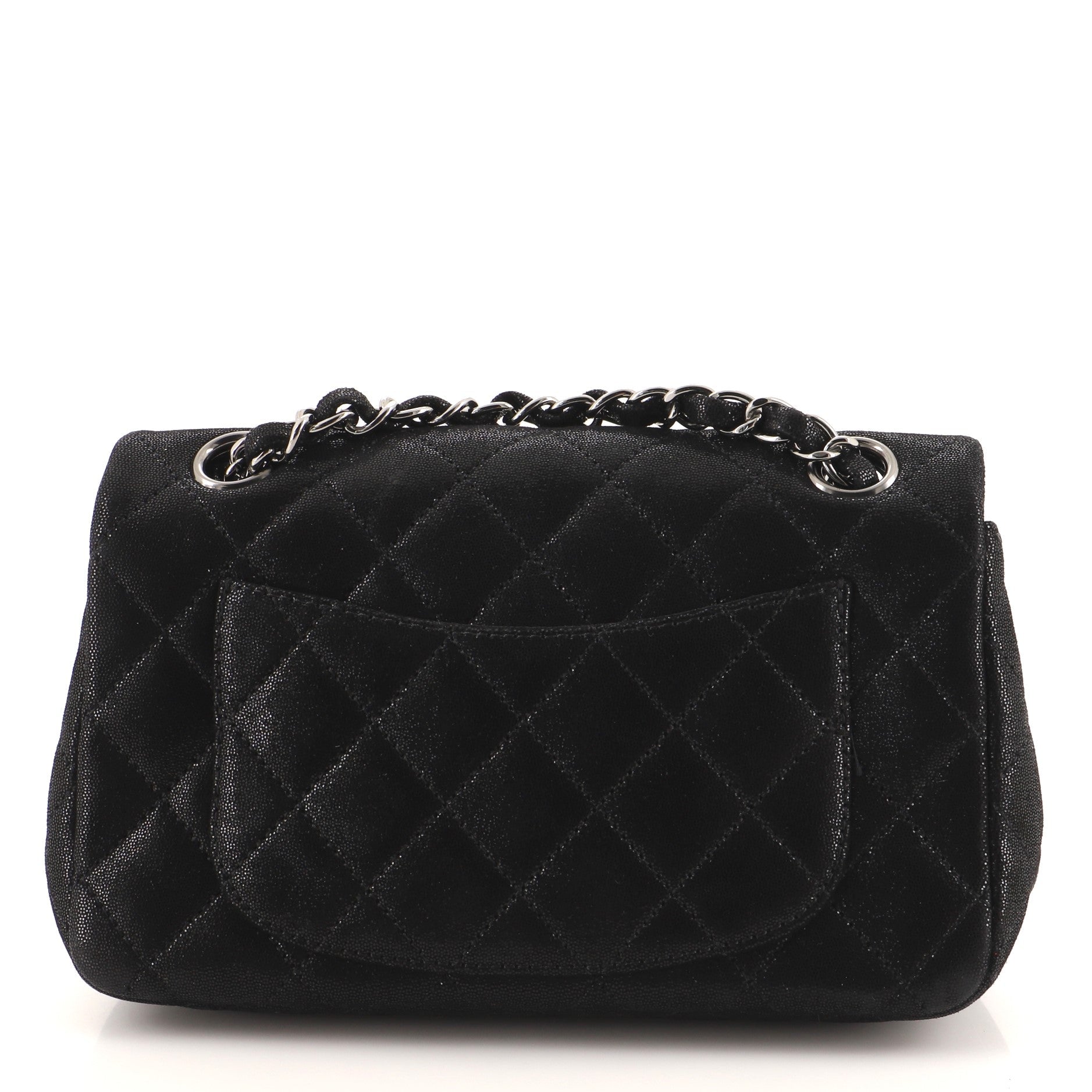 Crystal CC Chain Flap Bag Quilted Iridescent Goatskin Mini