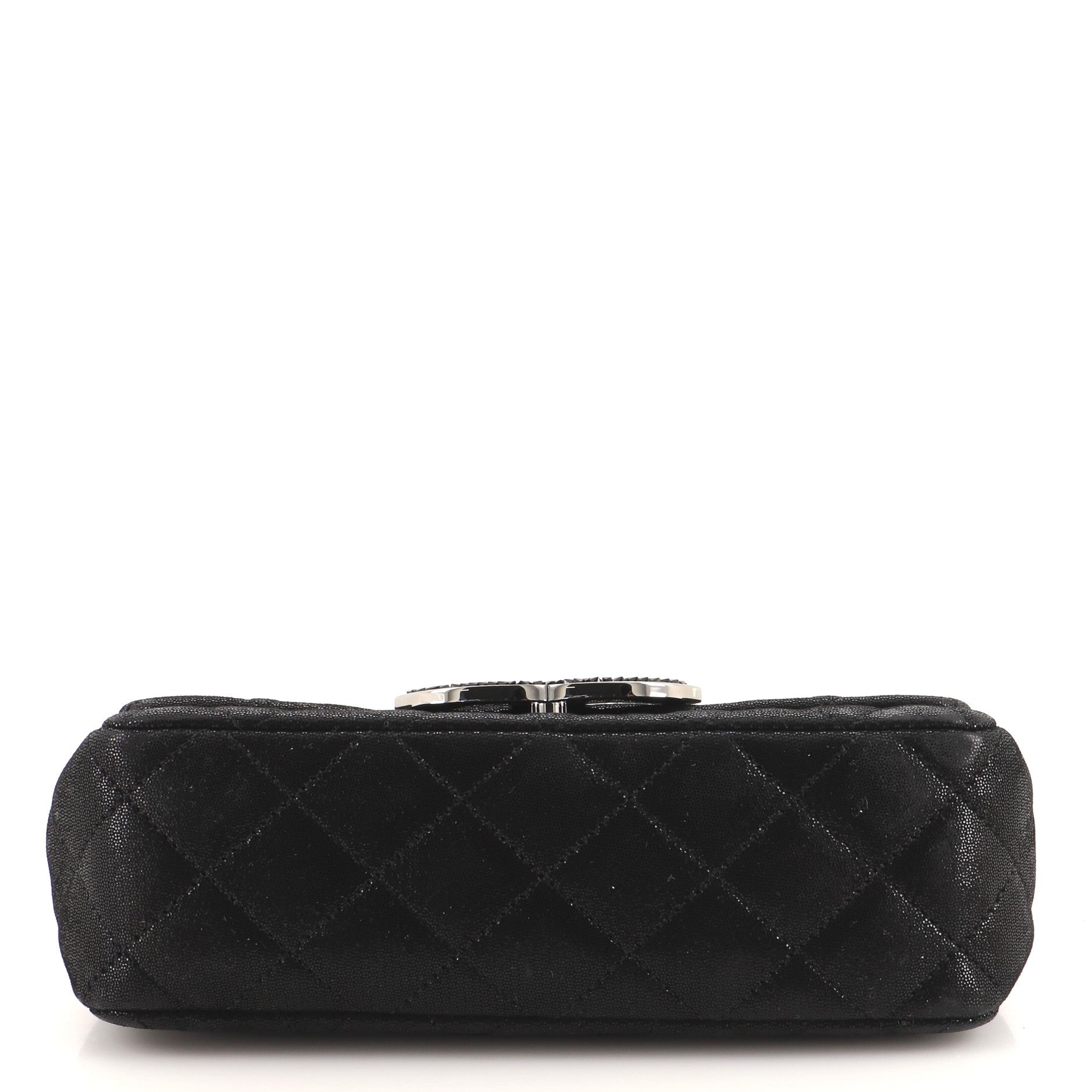 Crystal CC Chain Flap Bag Quilted Iridescent Goatskin Mini