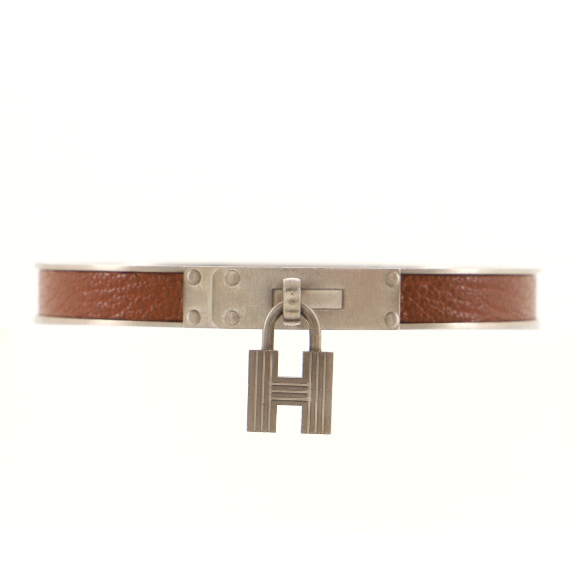 Kelly Lock Cadena Bracelet Metal and Leather