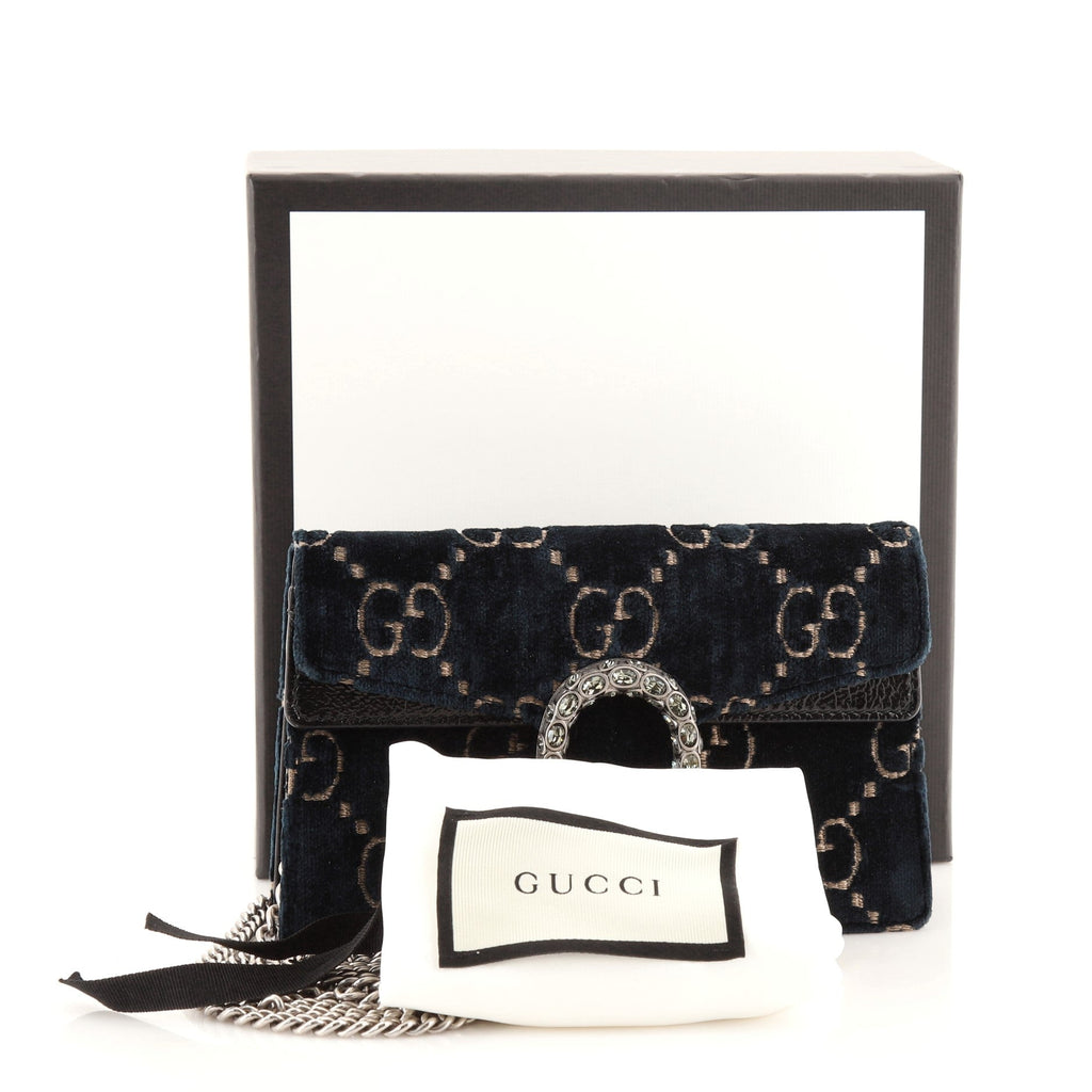 Dionysus Bag GG Velvet Super Mini