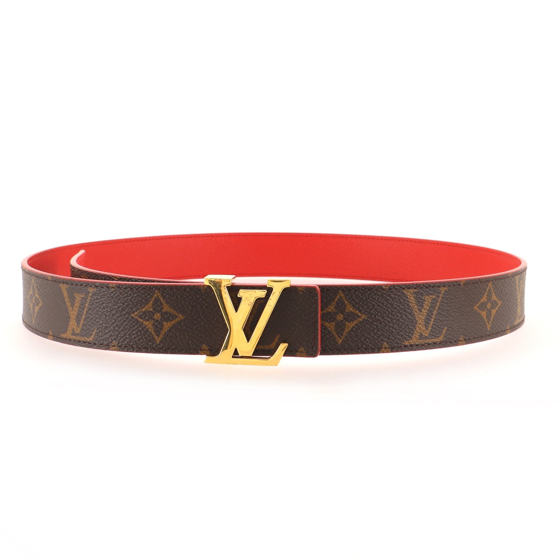 LV Initiales Reversible Belt Monogram Canvas and Leather Medium 85