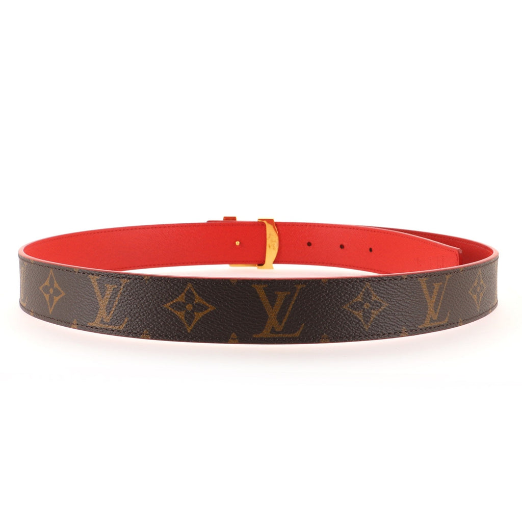 LV Initiales Reversible Belt Monogram Canvas and Leather Medium 85
