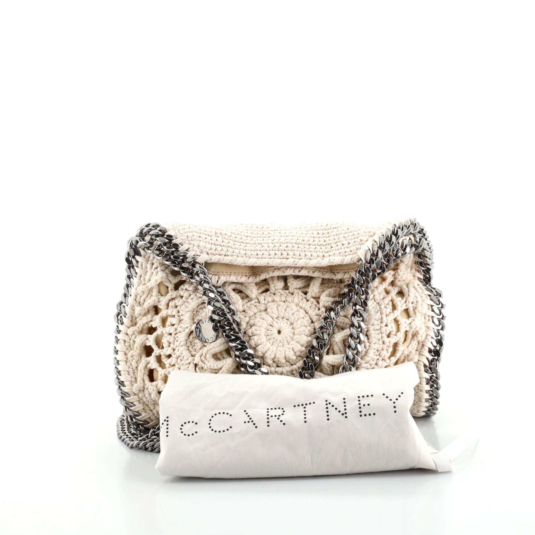 Falabella Fold Over Crossbody Bag Crochet Mini