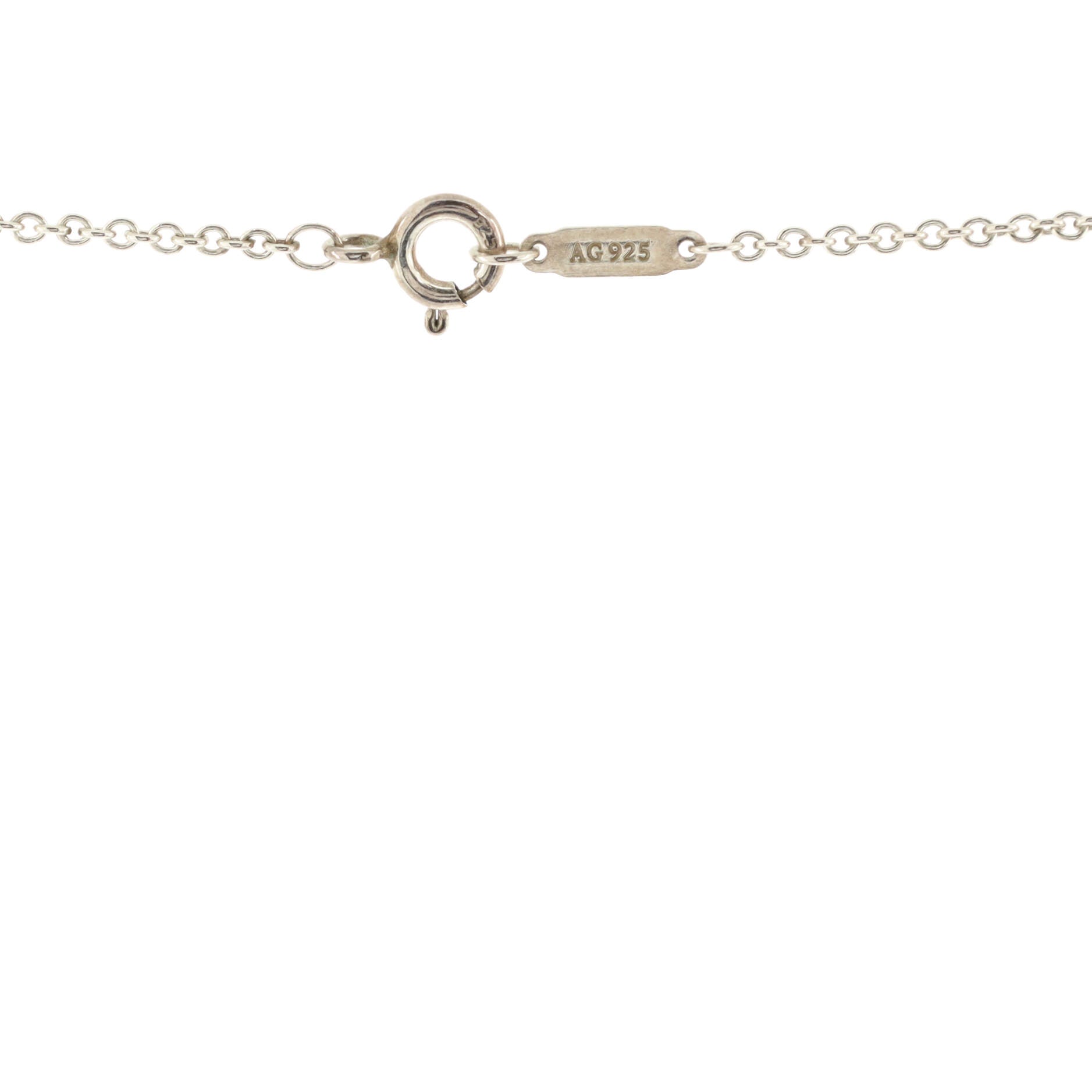 Daisy Key Pendant Necklace Sterling Silver with Diamond Small