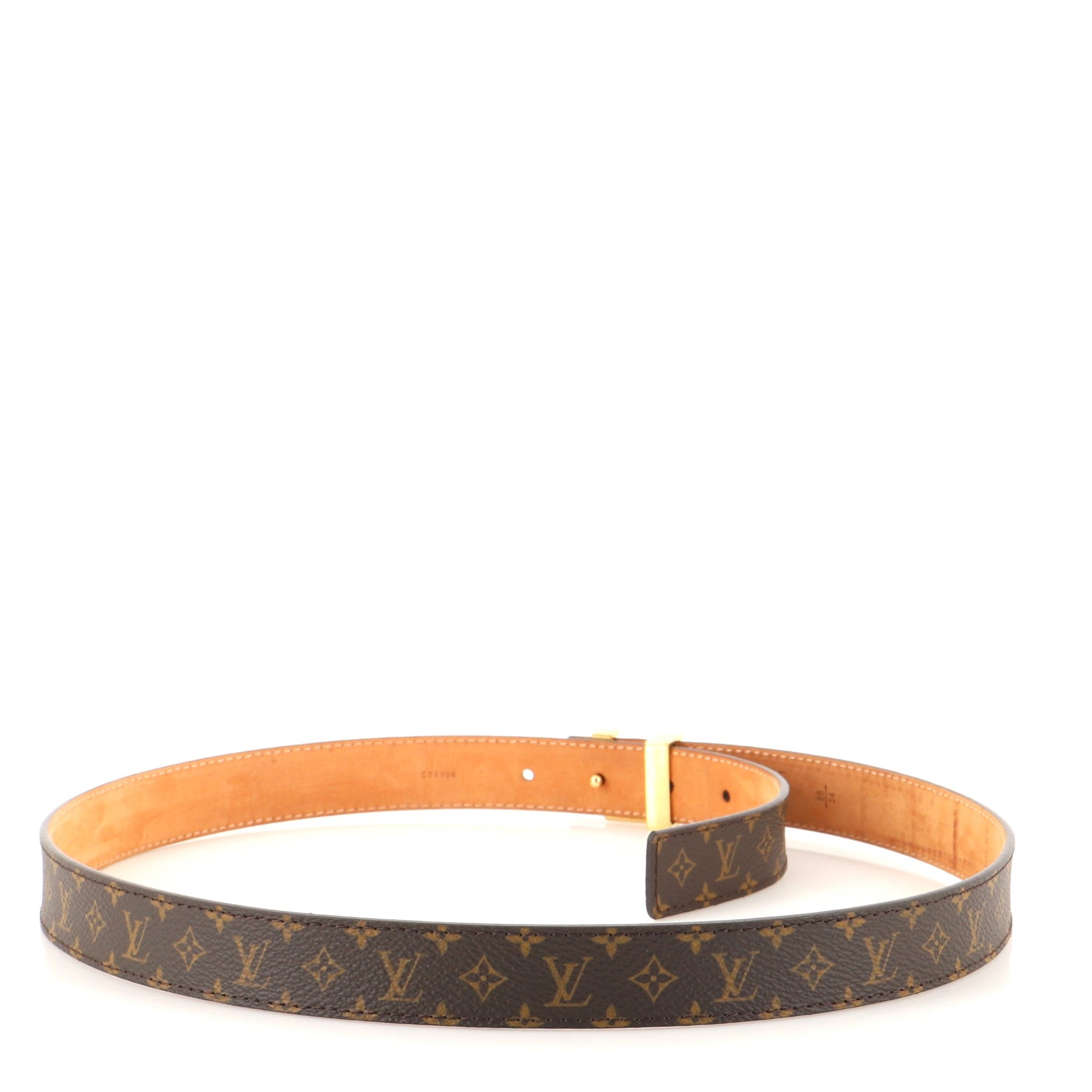 LV Initiales Belt Monogram Canvas Thin 85