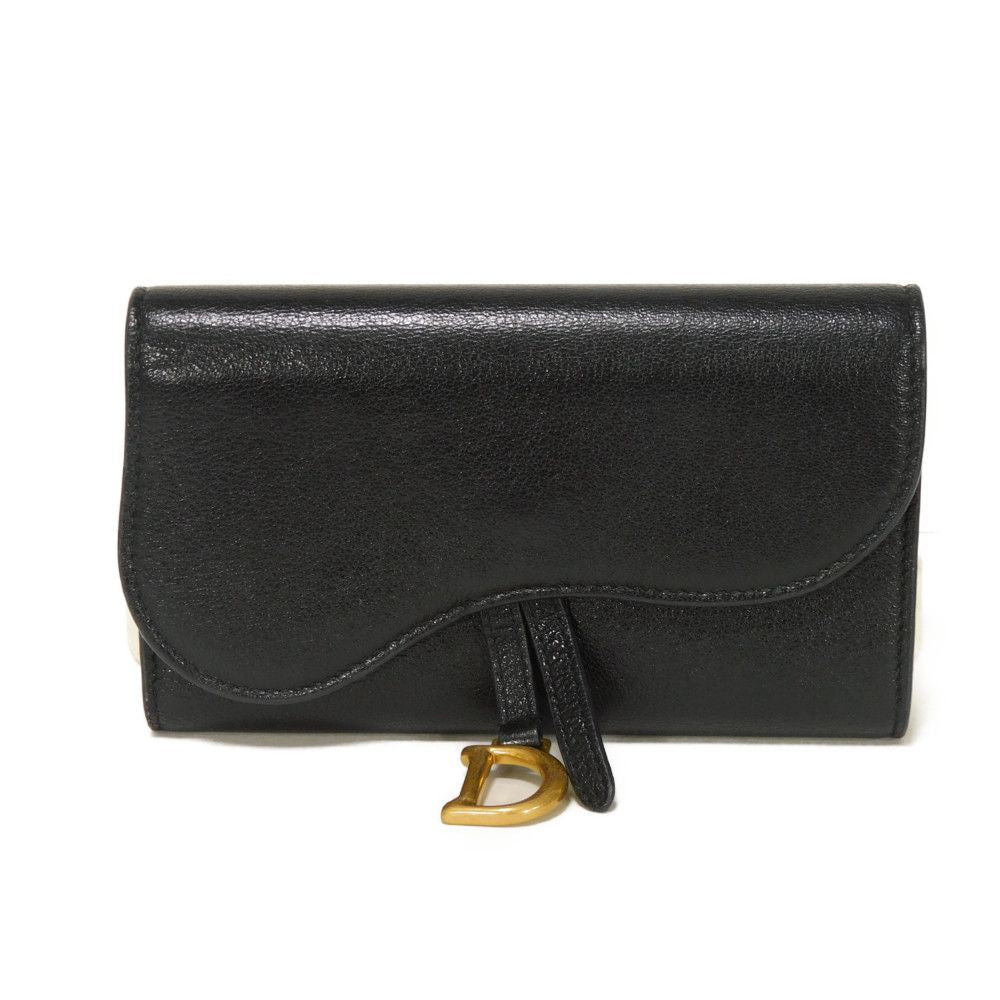 Dior Saddle Slim Wallet Goatskin Long Wallet