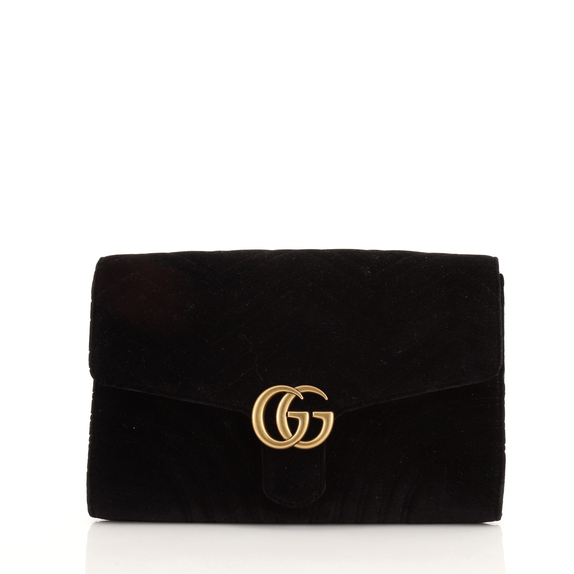GG Marmont Flap Clutch Matelasse Velvet