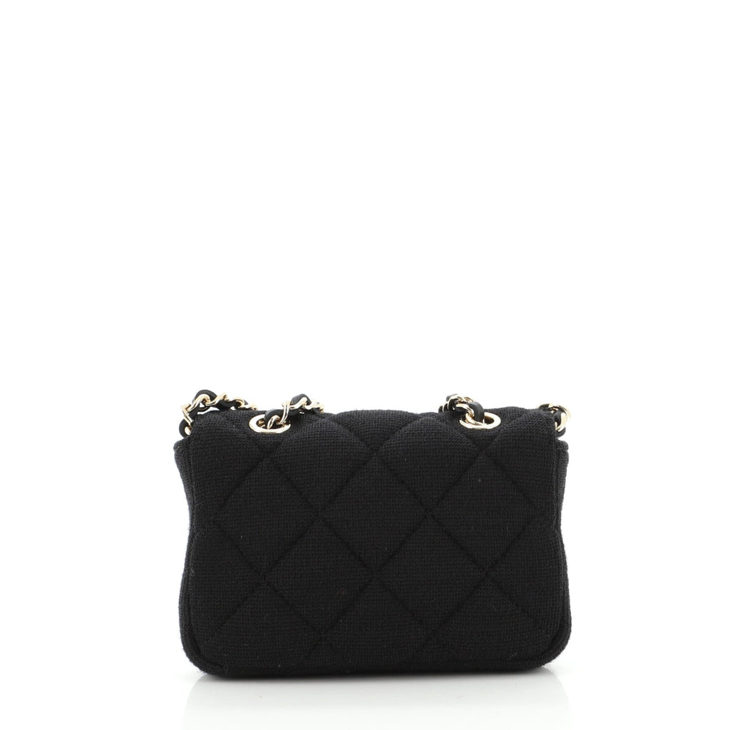 Classic Flap Chain Belt Bag Quilted Jersey Mini
