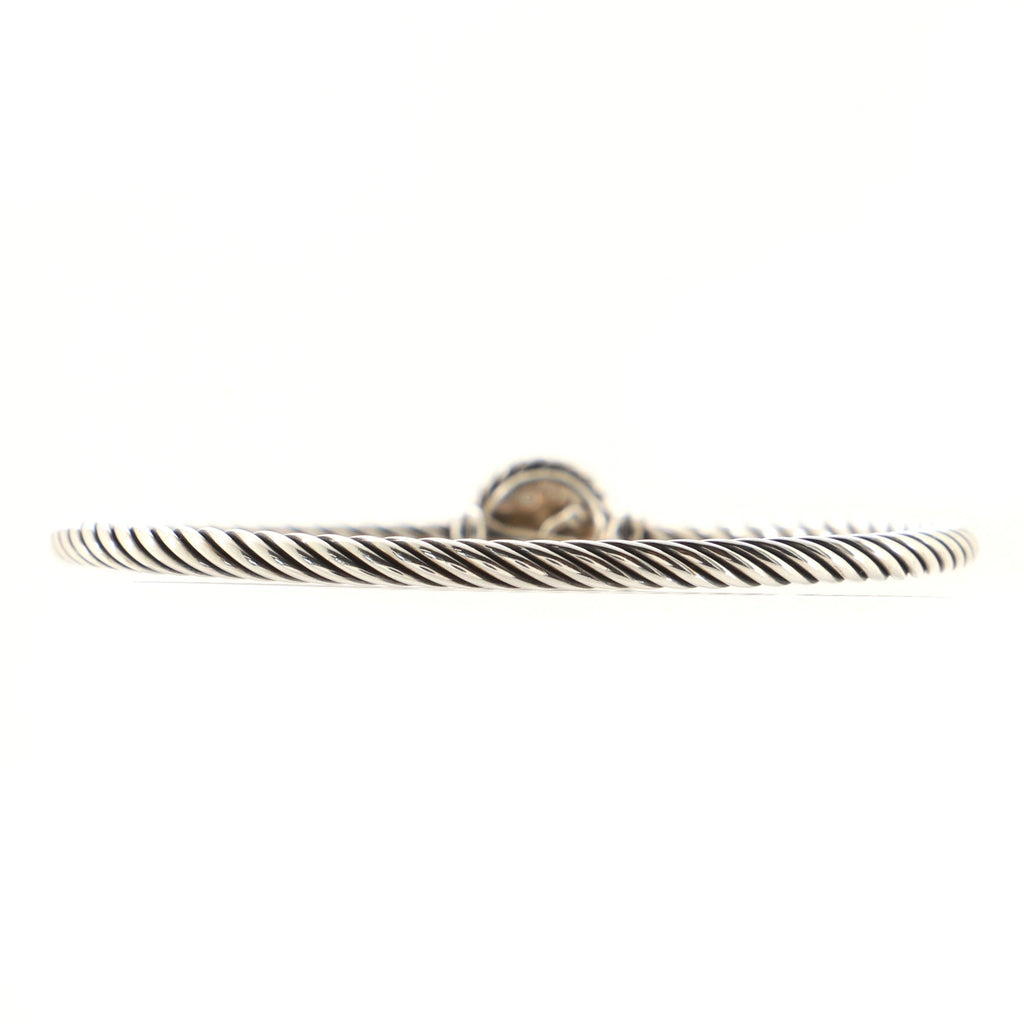Chatelaine Dome Bracelet Sterling Silver with Blue Topaz 3mm