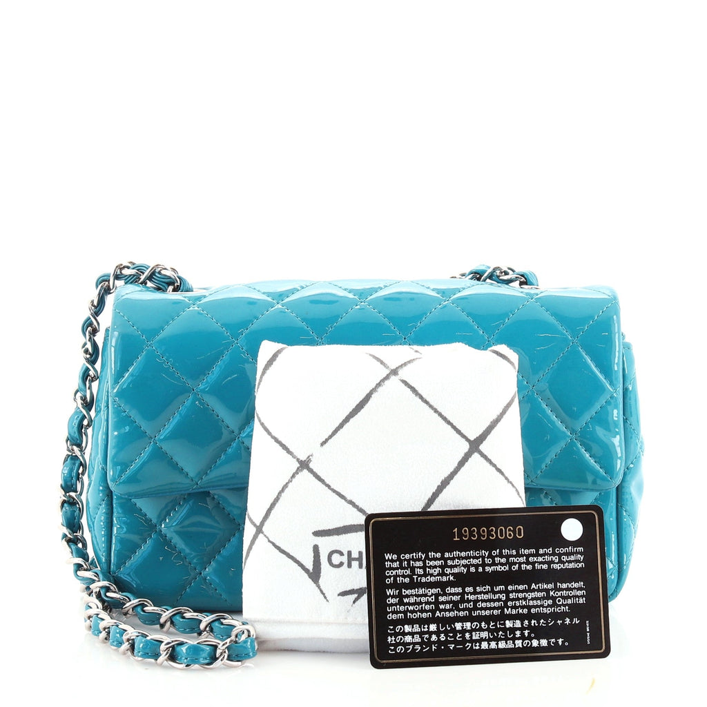 Classic Single Flap Bag Quilted Patent Mini