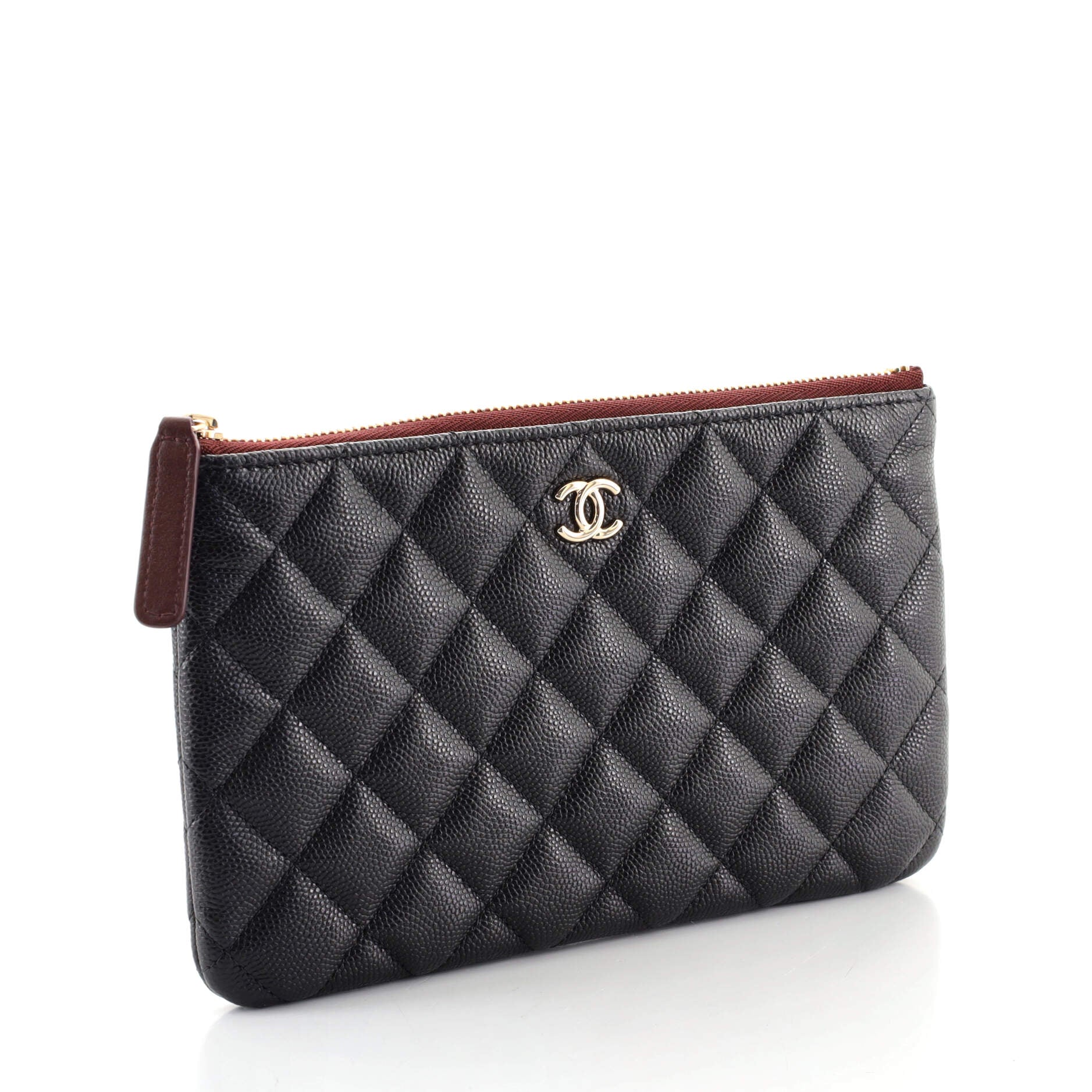 O Case Clutch Quilted Caviar Mini