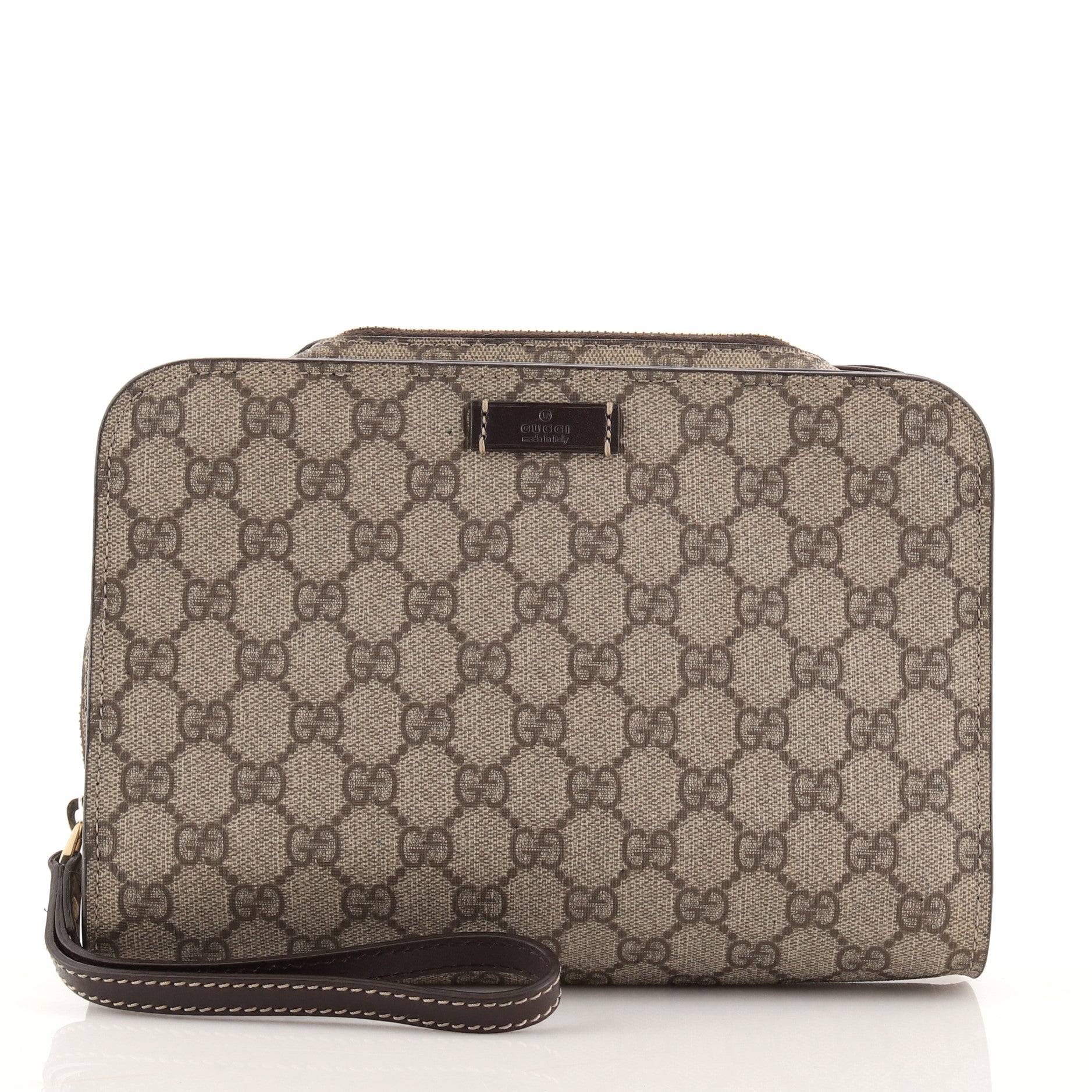 Wristlet Clutch GG Coated Canvas