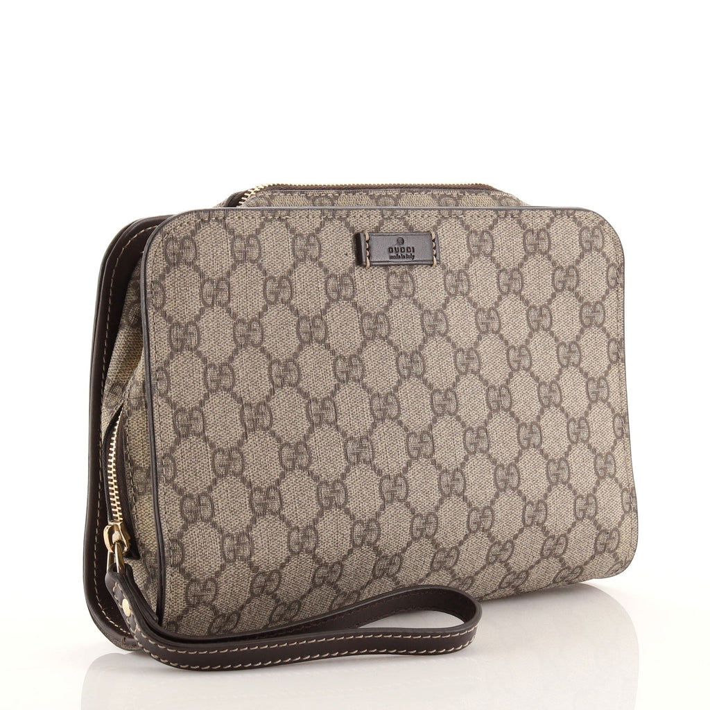 Wristlet Clutch GG Coated Canvas