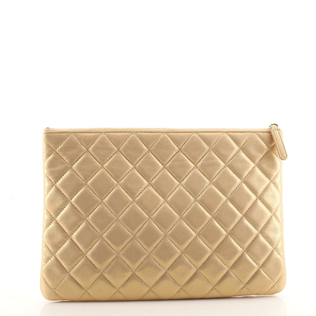 O Case Clutch Star Embossed Lambskin Medium