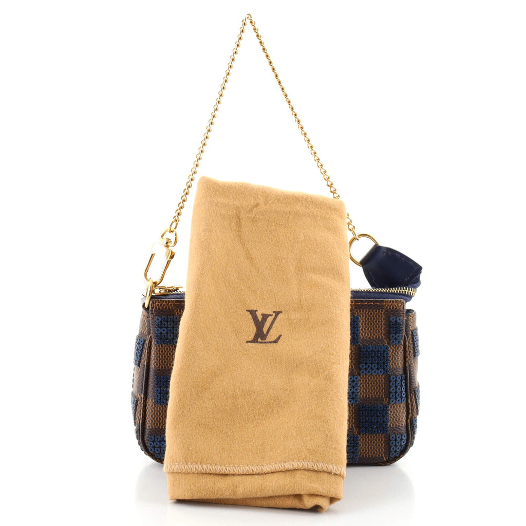 Pochette Accessoires Damier Paillettes Mini