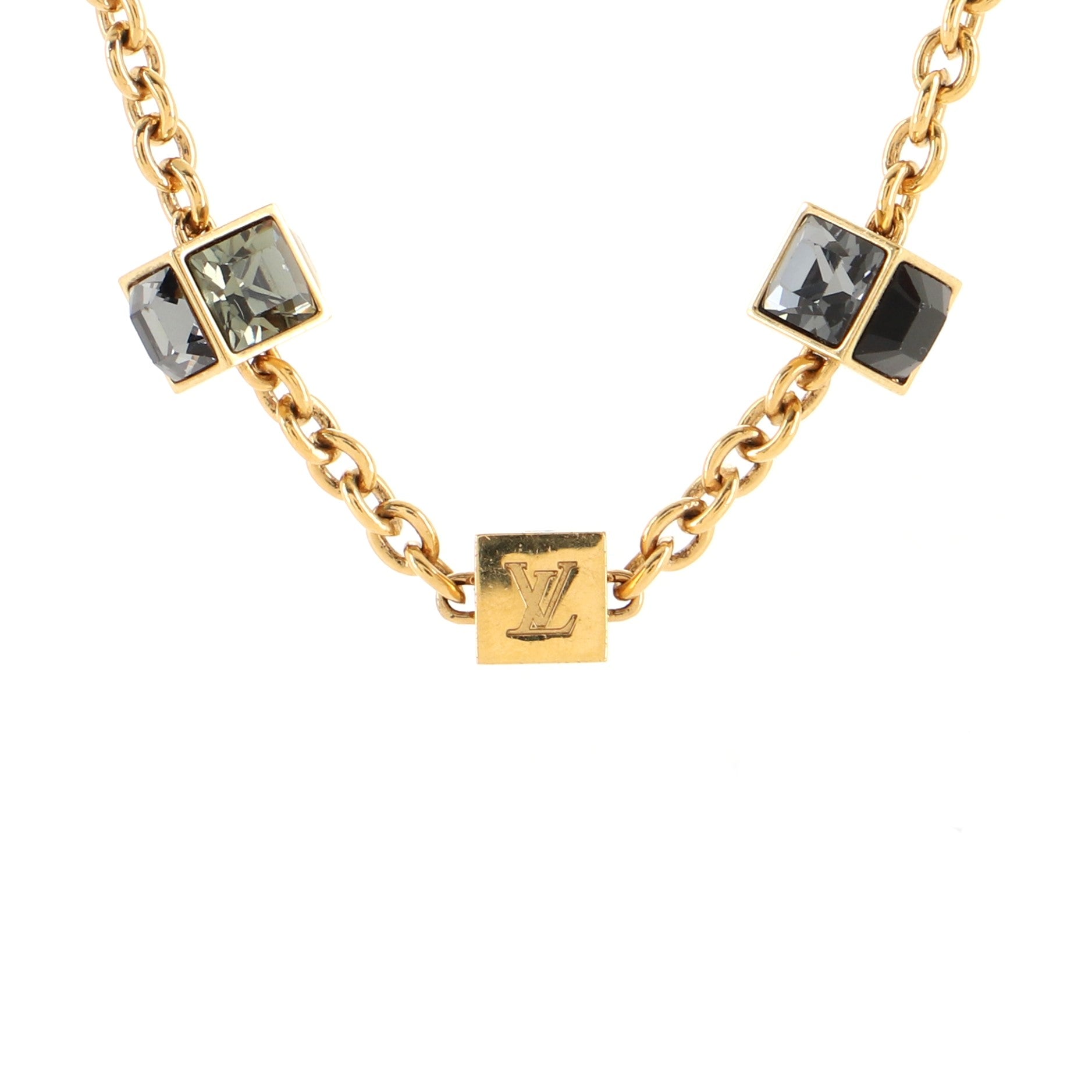 Gamble Short Necklace Metal with Crystal