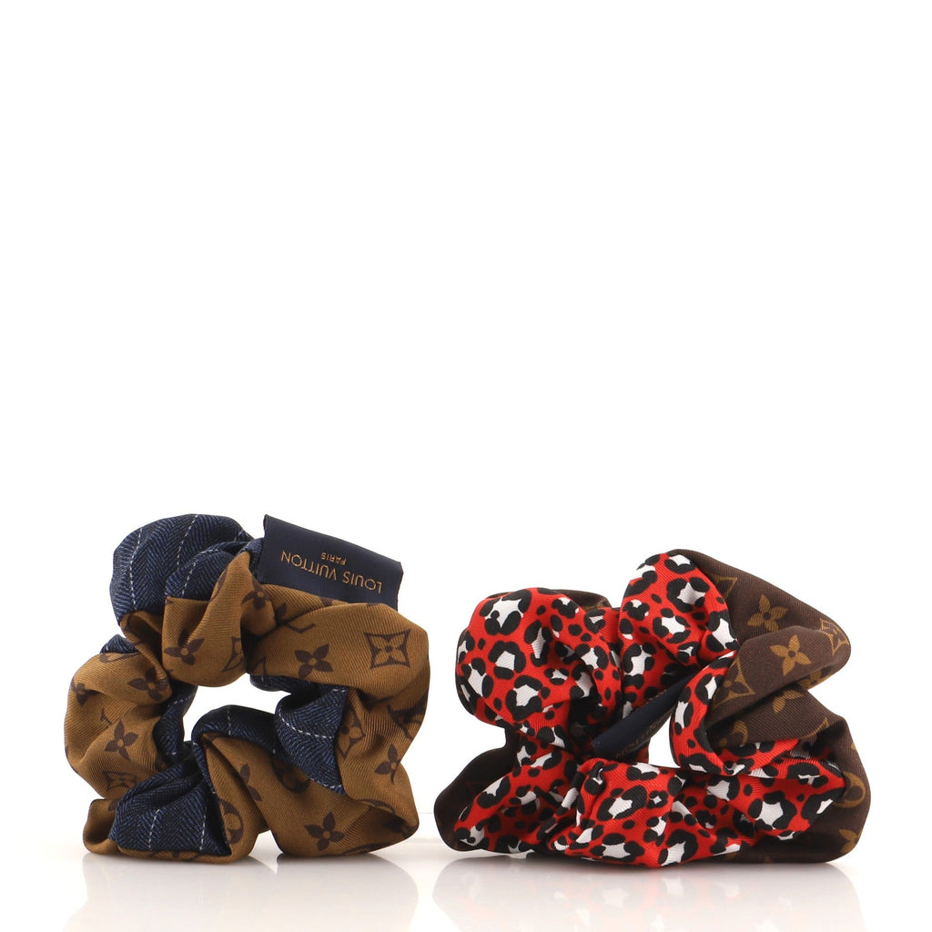 Be Mindful Scrunchy Set Monogram and Reverse Monogram Silk XS