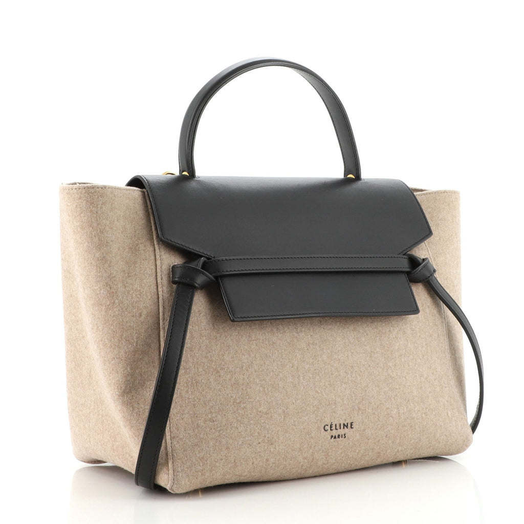 Belt Bag Felt and Leather Mini