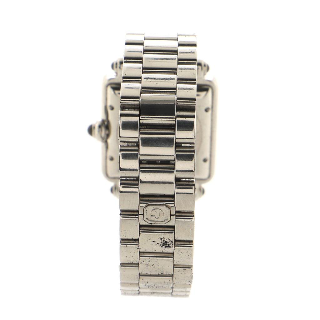 Happy Sport Square Quartz Watch Stainless Steel with 7 Floating Diamonds 27