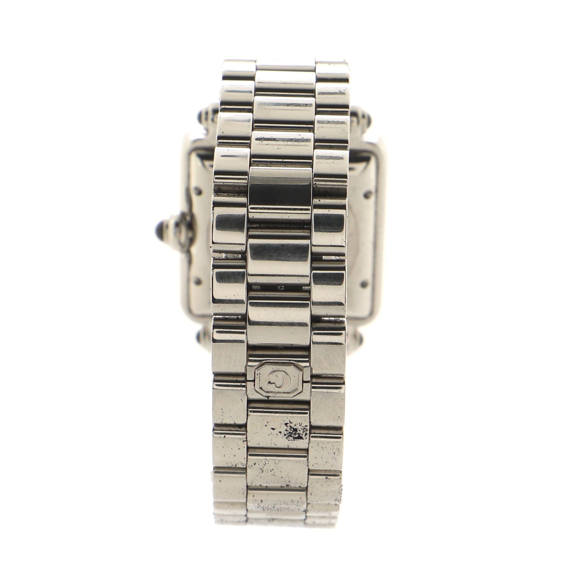 Happy Sport Square Quartz Watch Stainless Steel with 7 Floating Diamonds 27