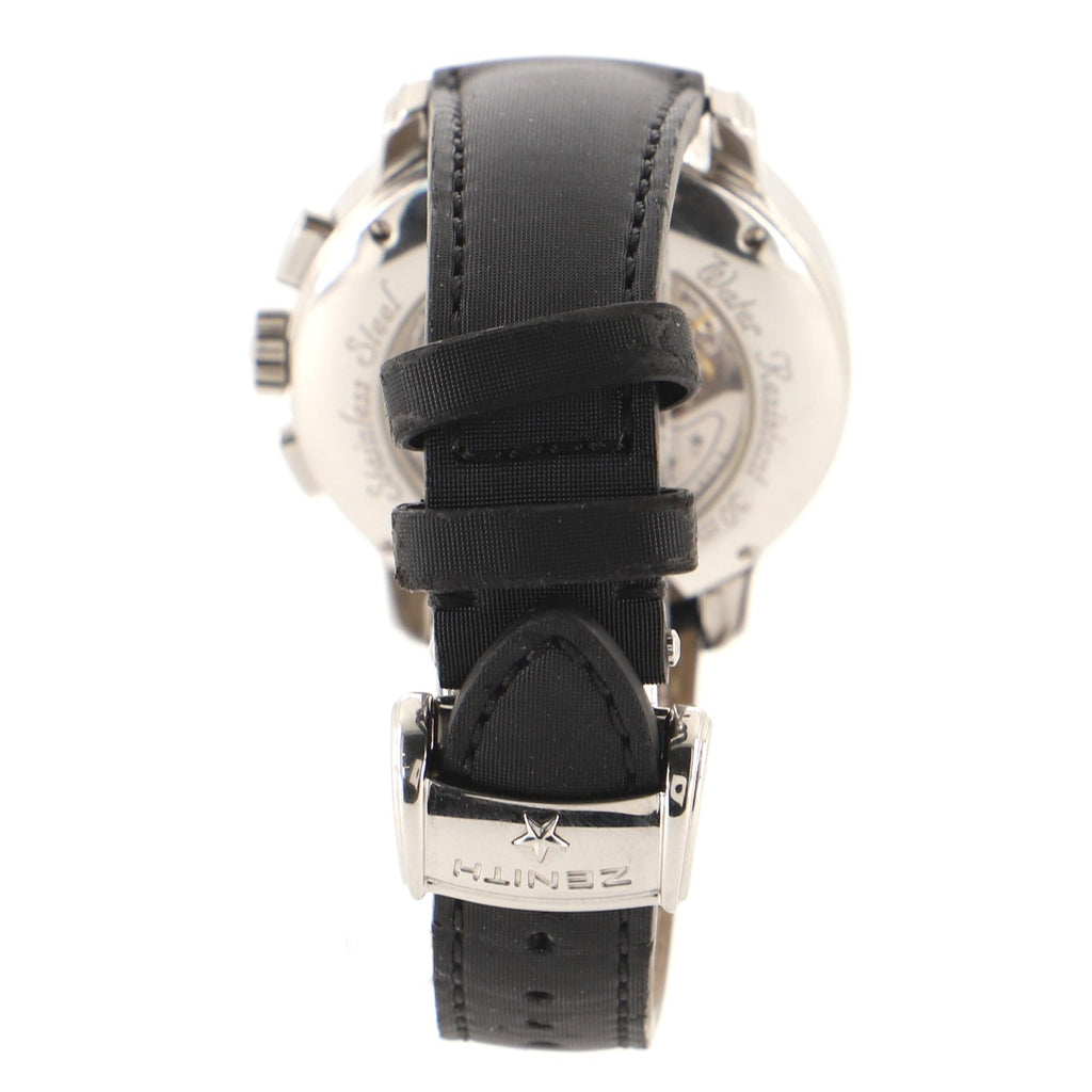 El Primero Chronomaster Open Heart Automatic Watch Stainless Steel and Leather 37