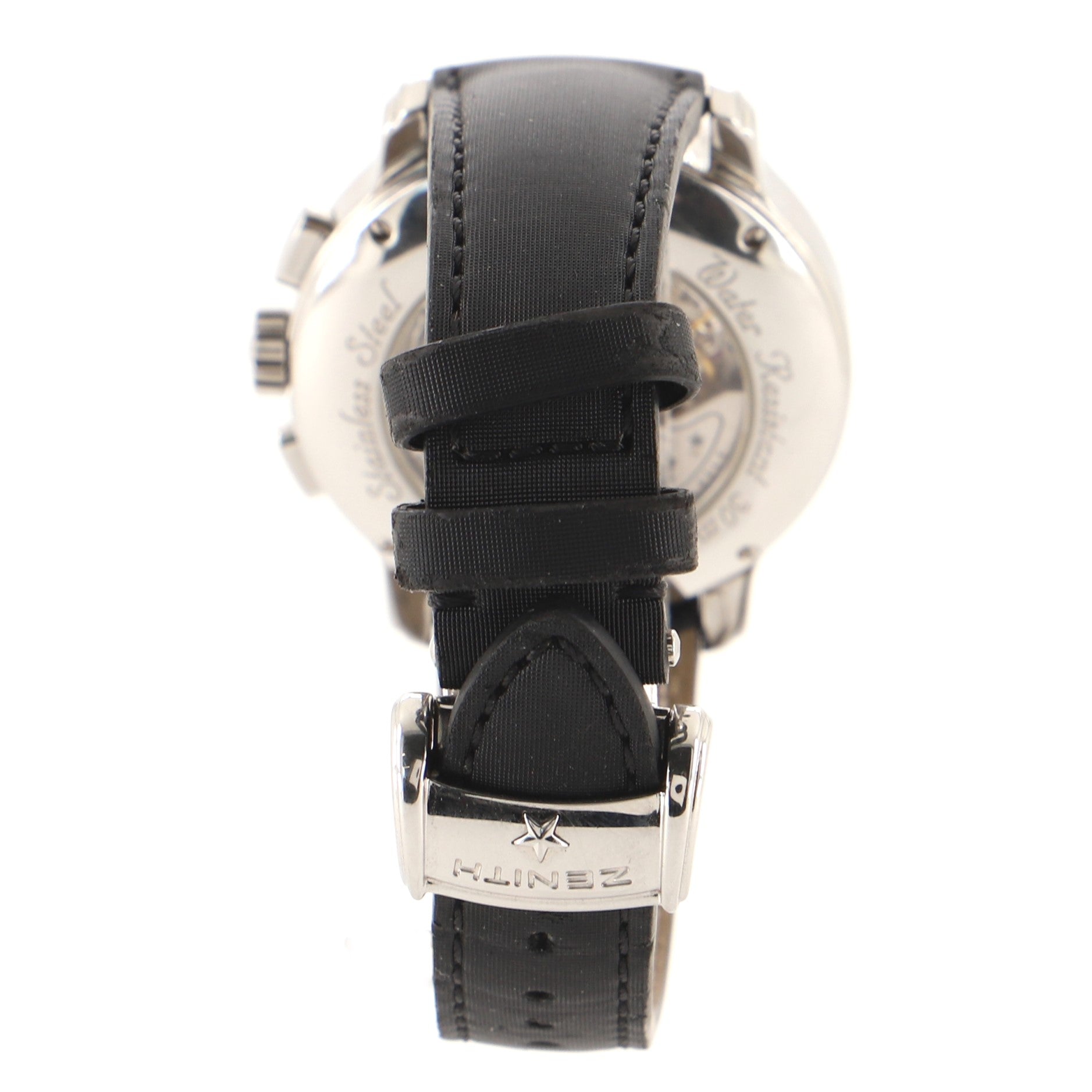 El Primero Chronomaster Open Heart Automatic Watch Stainless Steel and Leather 37