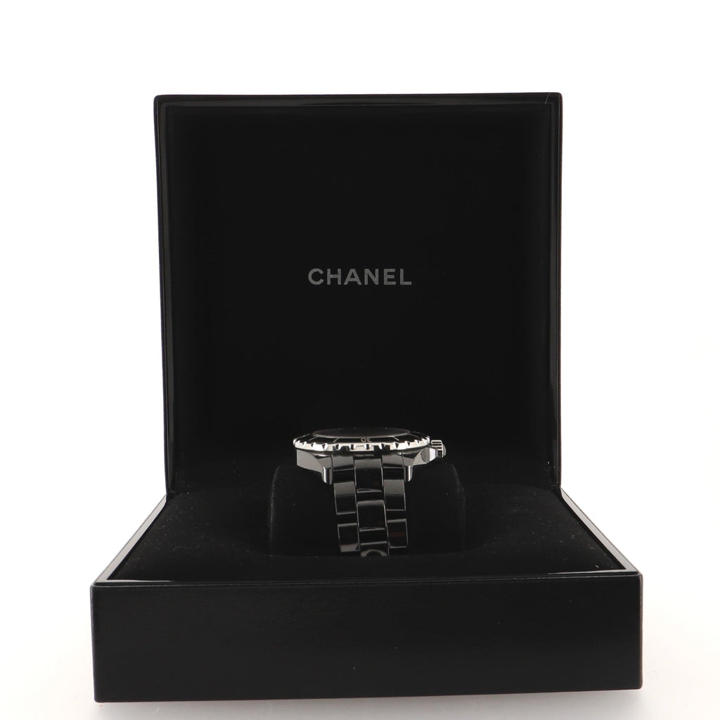 J12 Automatic Watch Ceramic and Stainless Steel with Diamond Markers 38