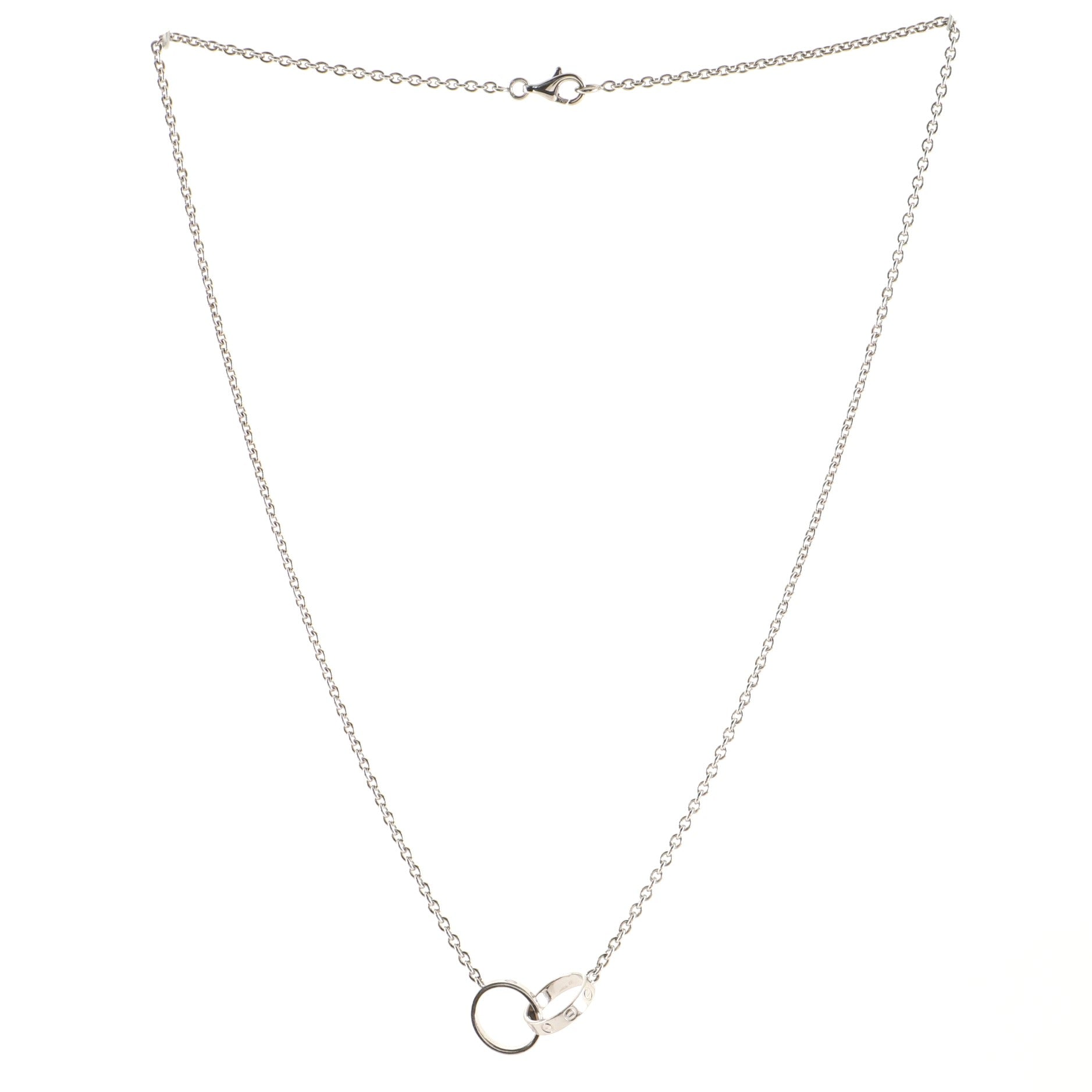 Love Interlocking Necklace 18K White Gold