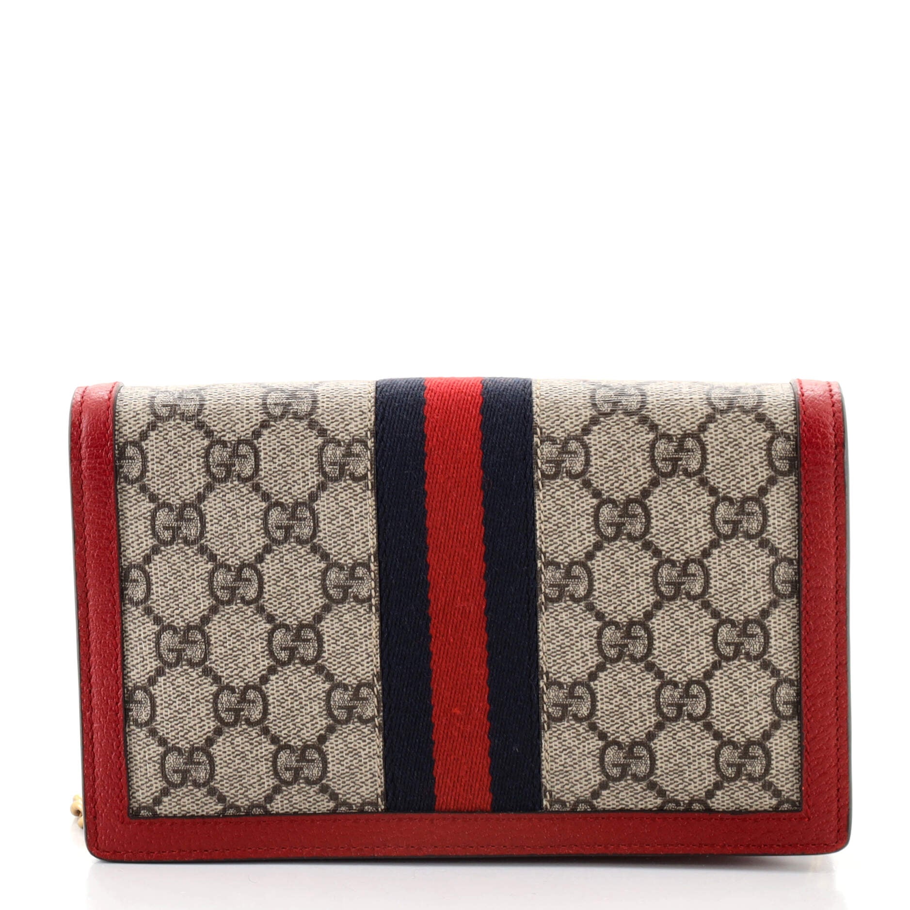 Queen Margaret Chain Wallet GG Coated Canvas Mini