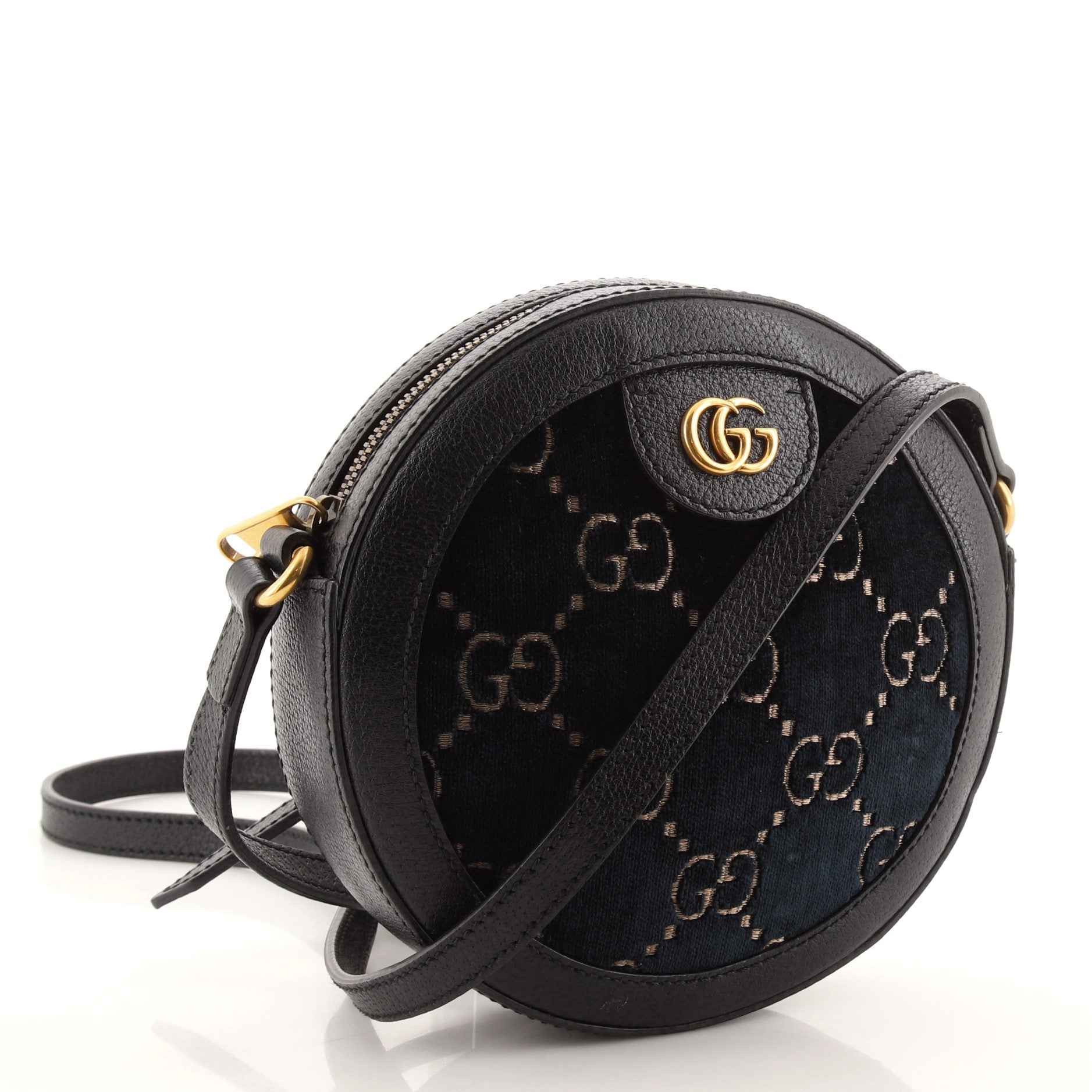 Ophidia Round Shoulder Bag GG Velvet Mini