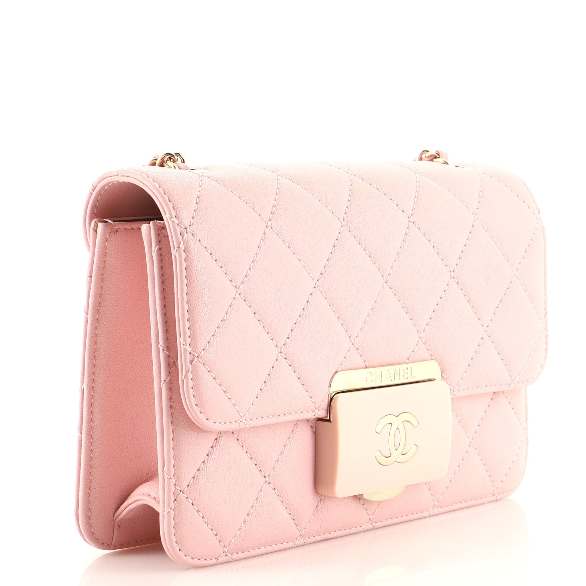 Beauty Lock Flap Bag Quilted Sheepskin Mini