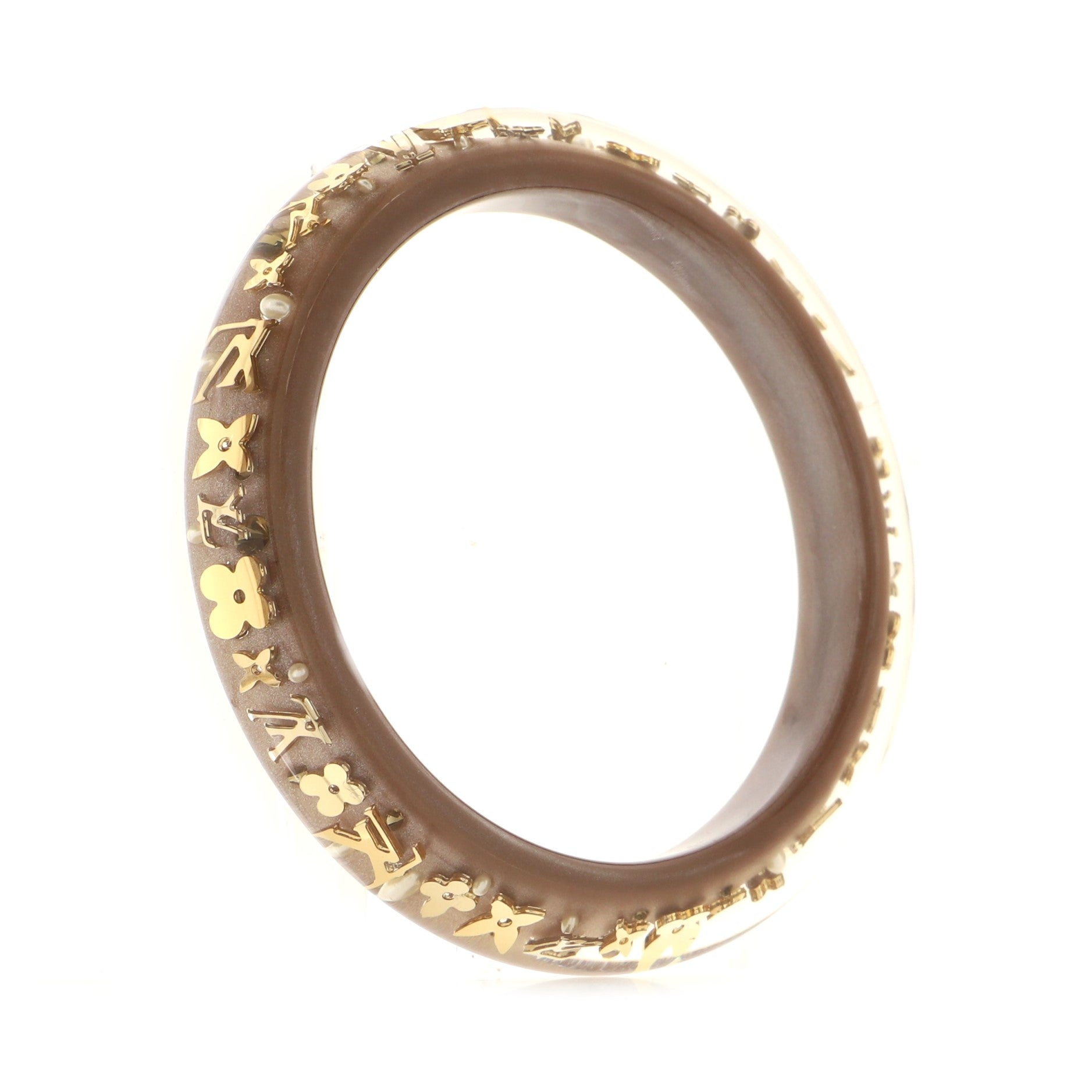 Inclusion Bangle Bracelet Resin with Crystals PM