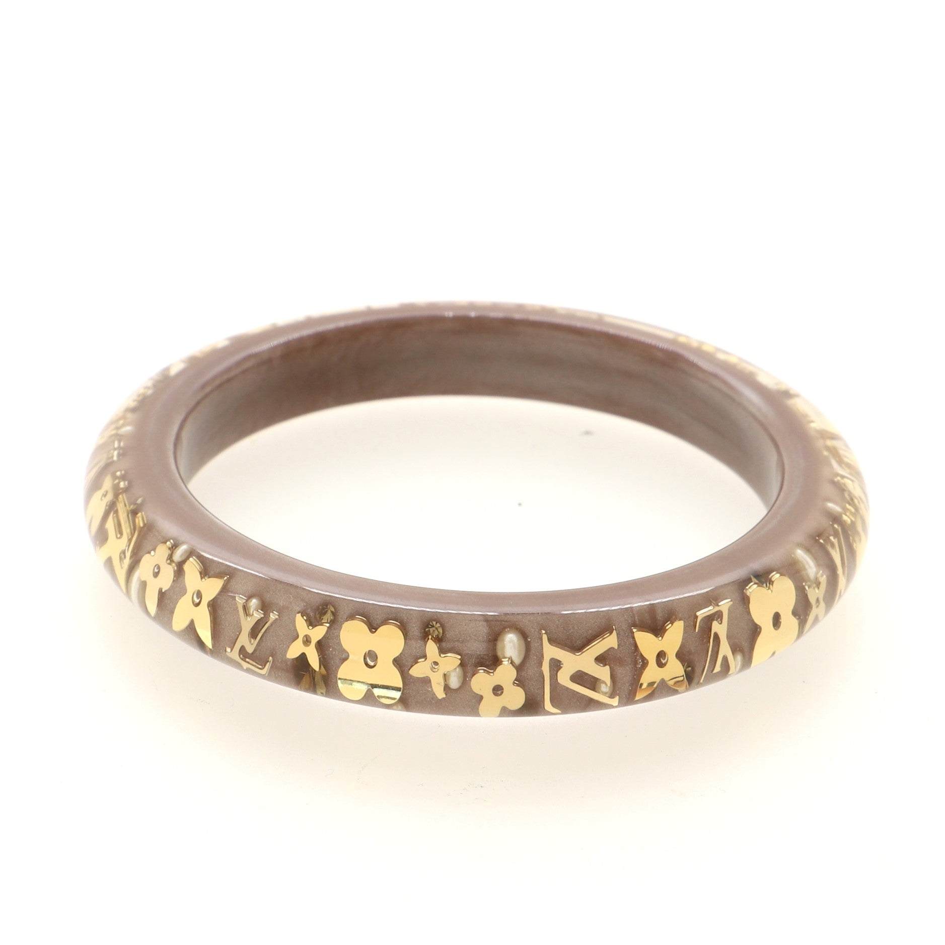 Inclusion Bangle Bracelet Resin with Crystals PM