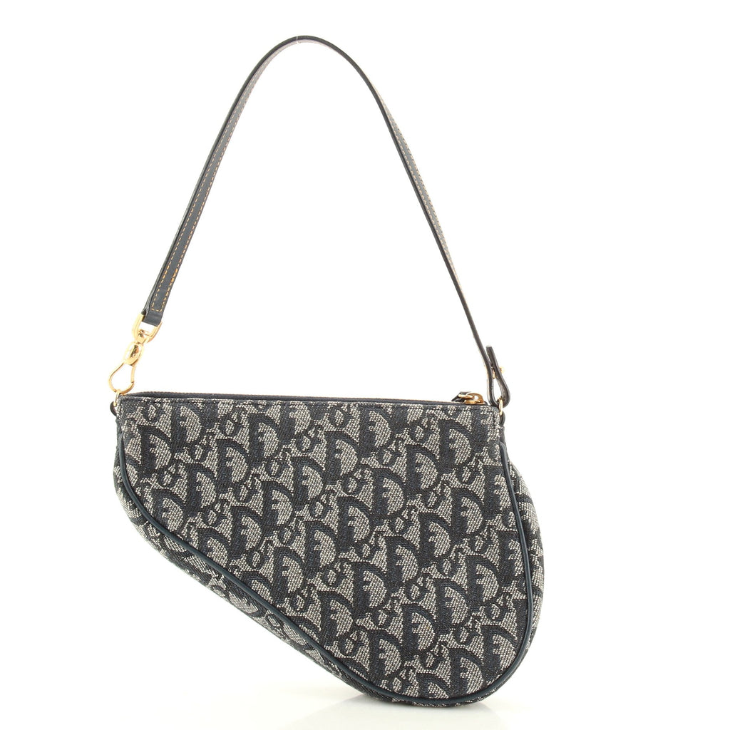 Vintage Saddle Bag Diorissimo Canvas Mini