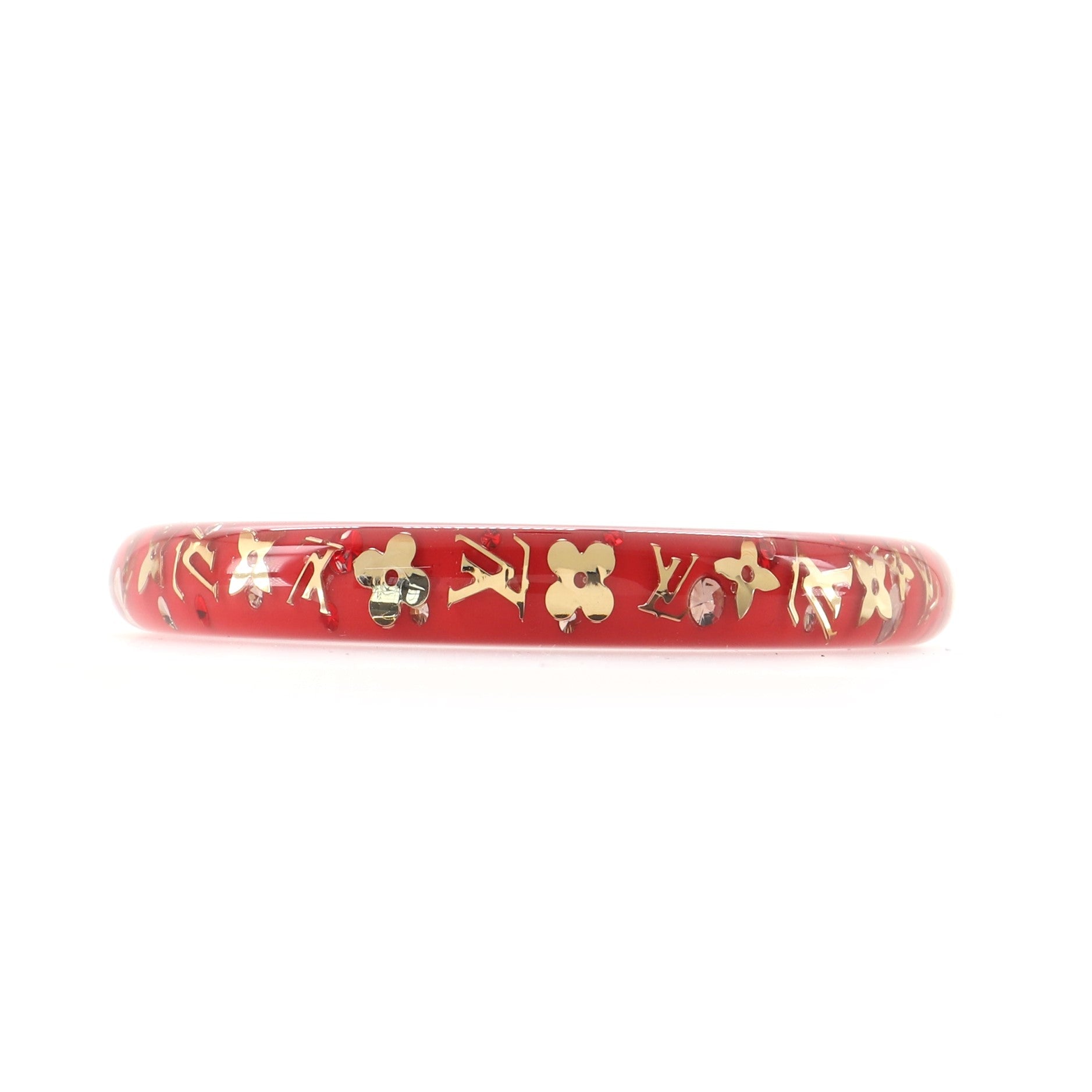 Inclusion Bangle Bracelet Resin with Crystals PM