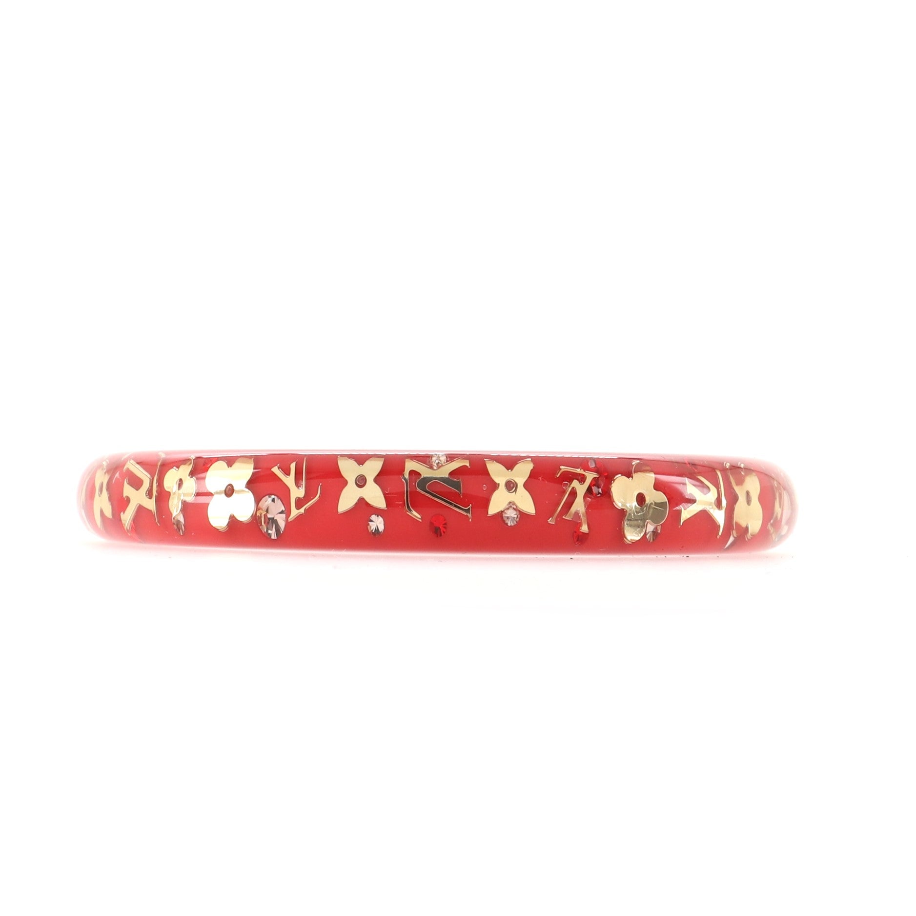 Inclusion Bangle Bracelet Resin with Crystals PM