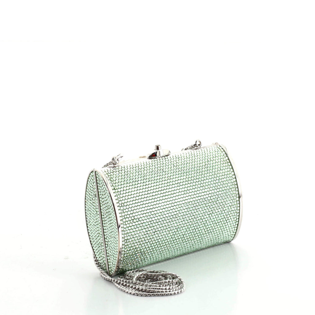 Chain Minaudiere Box Clutch Crystal Small