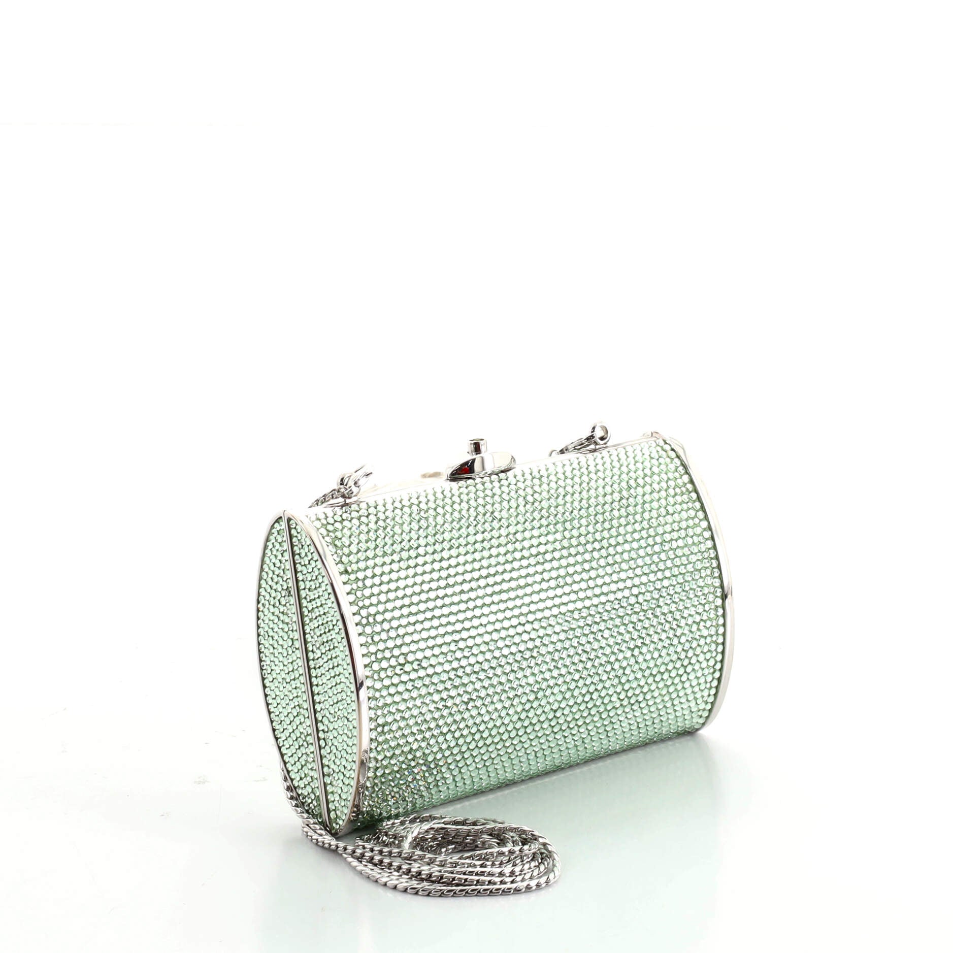 Chain Minaudiere Box Clutch Crystal Small