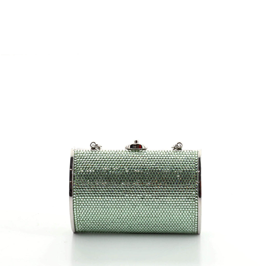Chain Minaudiere Box Clutch Crystal Small