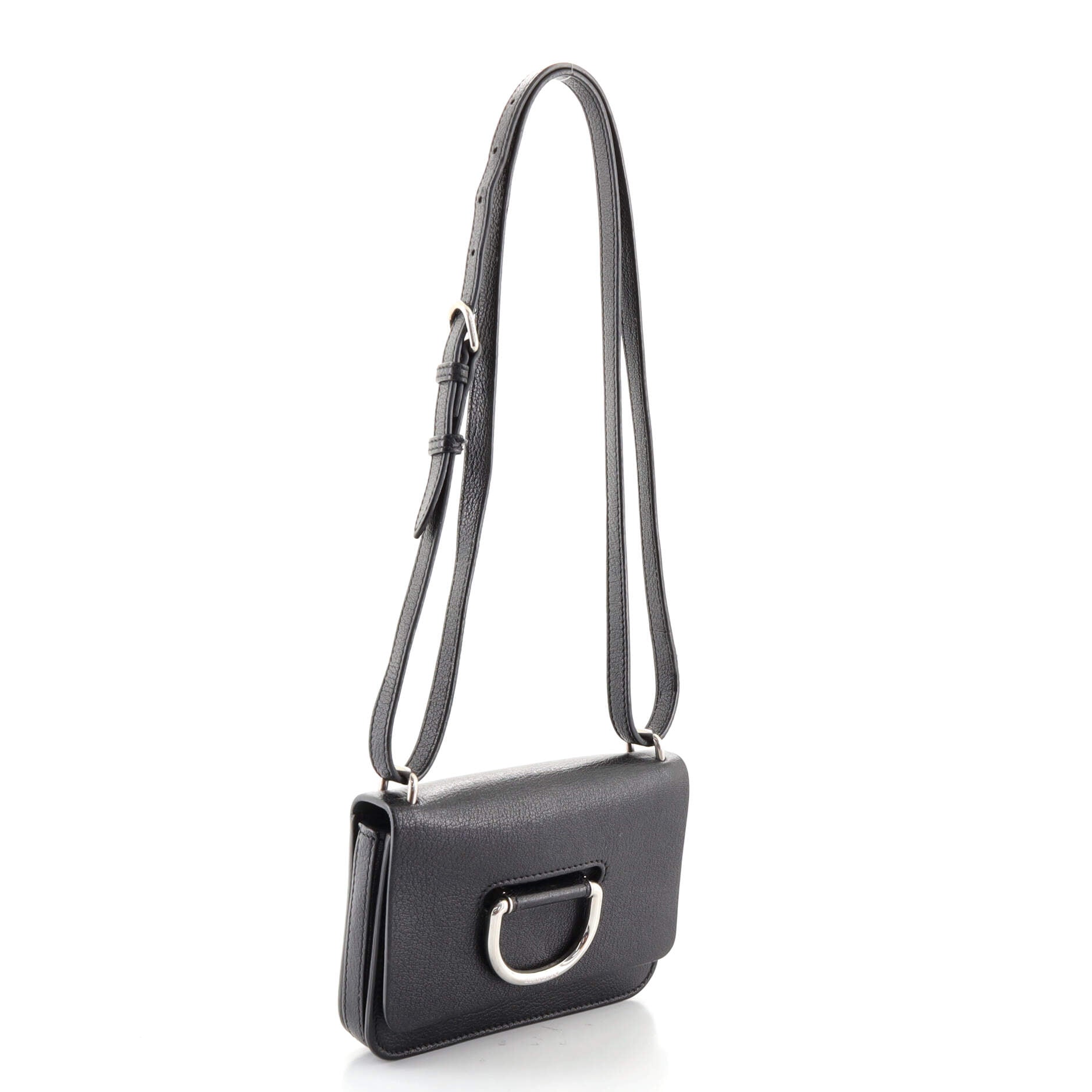 D-Ring Shoulder Bag Leather Mini