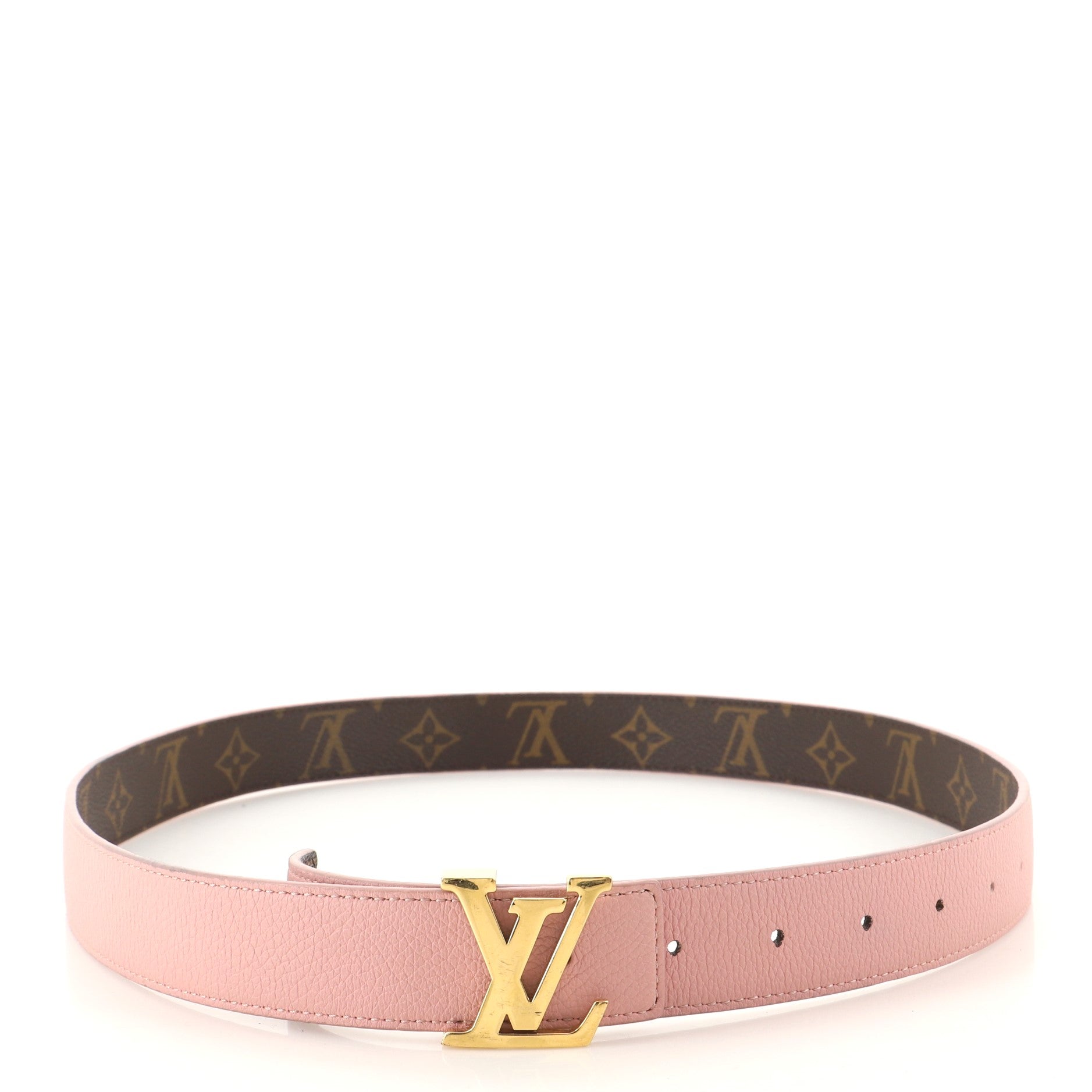 LV Initiales Reversible Belt Monogram Canvas and Leather Medium 90
