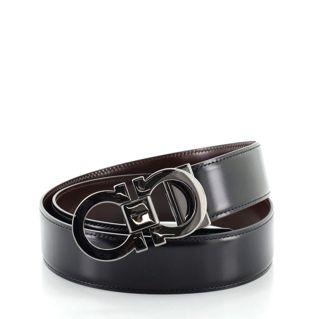 Gancini Reversible Belt Leather Wide 90