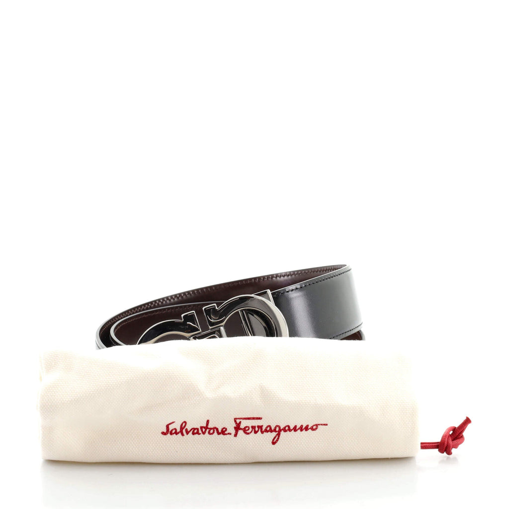 Gancini Reversible Belt Leather Wide 90