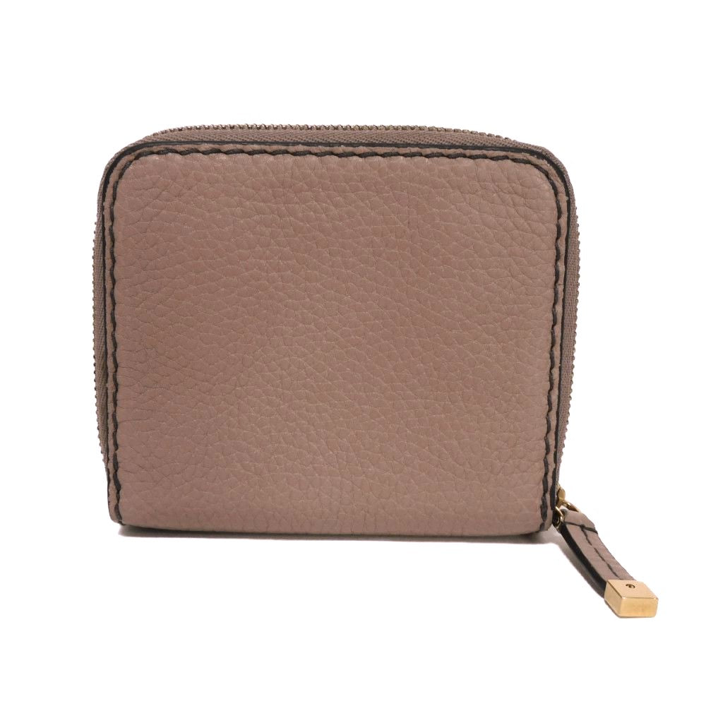 Dior Bee Compact Zip Wallet Grained Calfskin Wallet