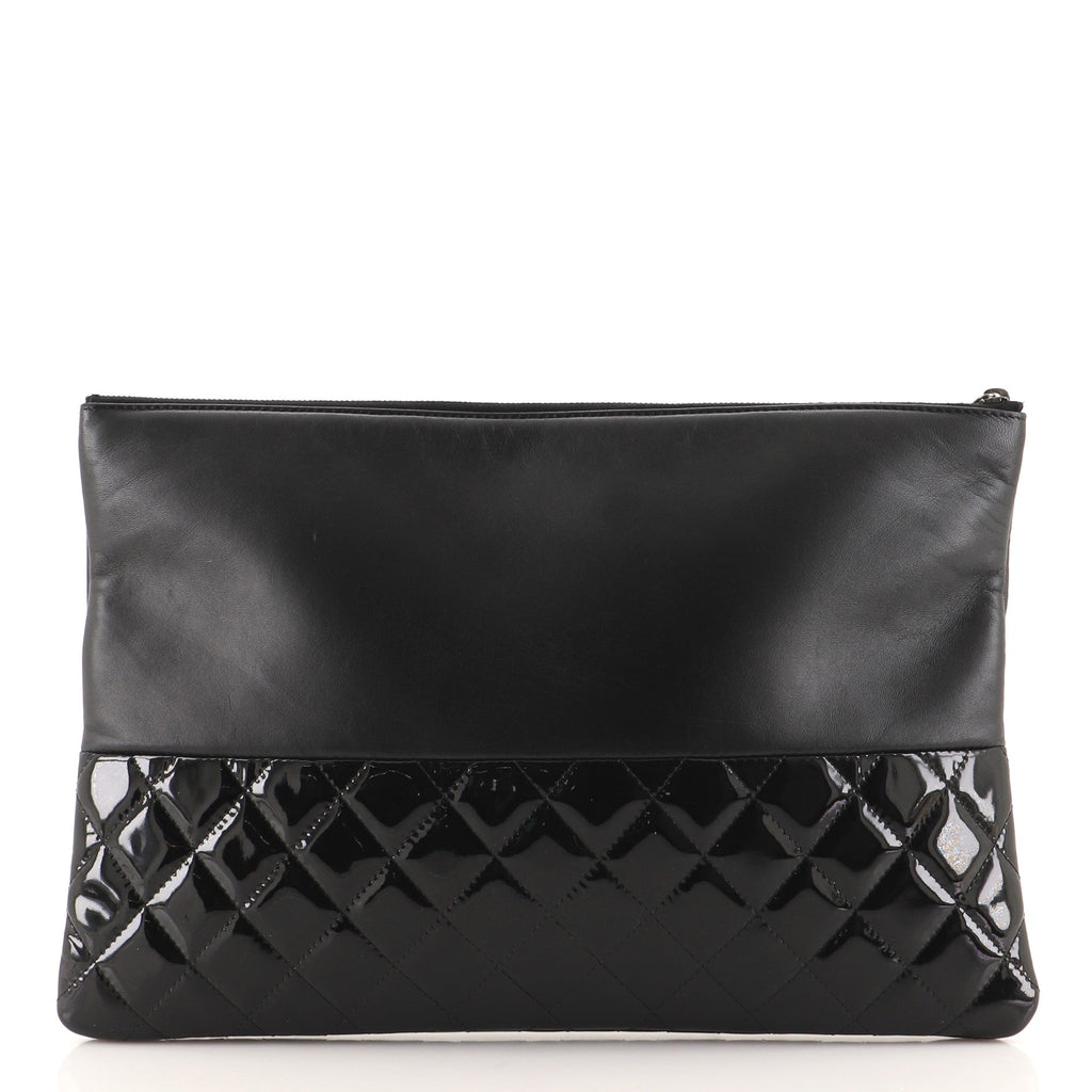 O Case Clutch Lambskin and Quilted Patent Large